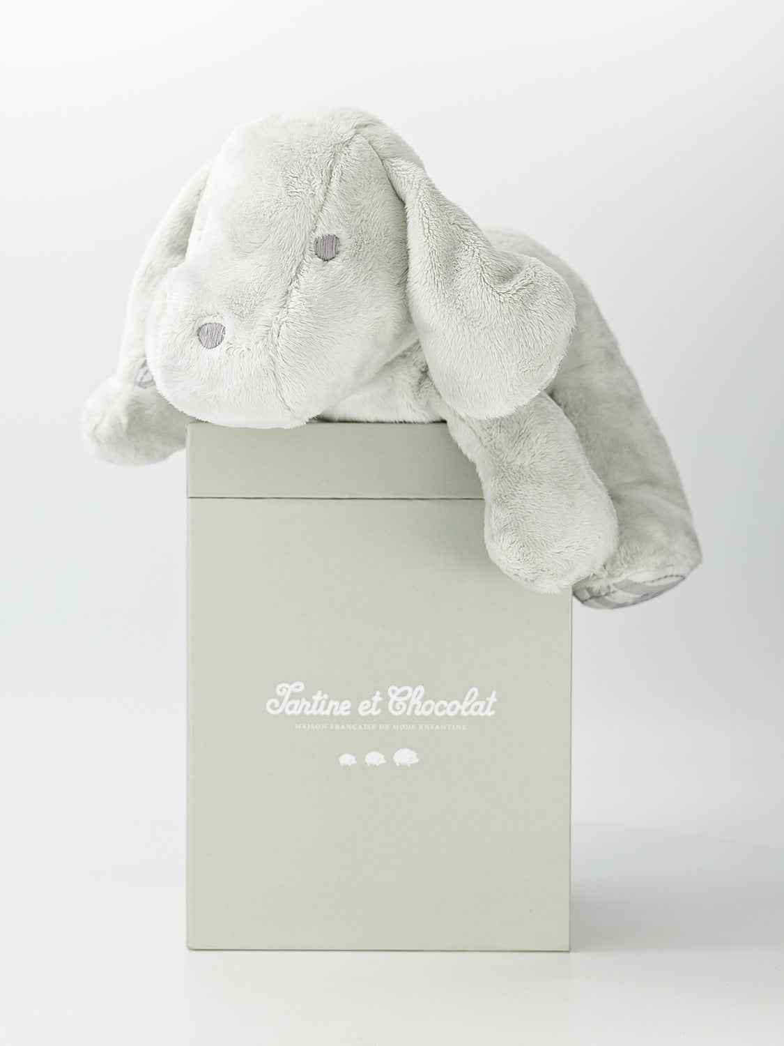 Tartine et Chocolat Kids stuffed animal Lucien, Le Chien Grey in Grey 3303053520-4.jpg | NICKIS.com