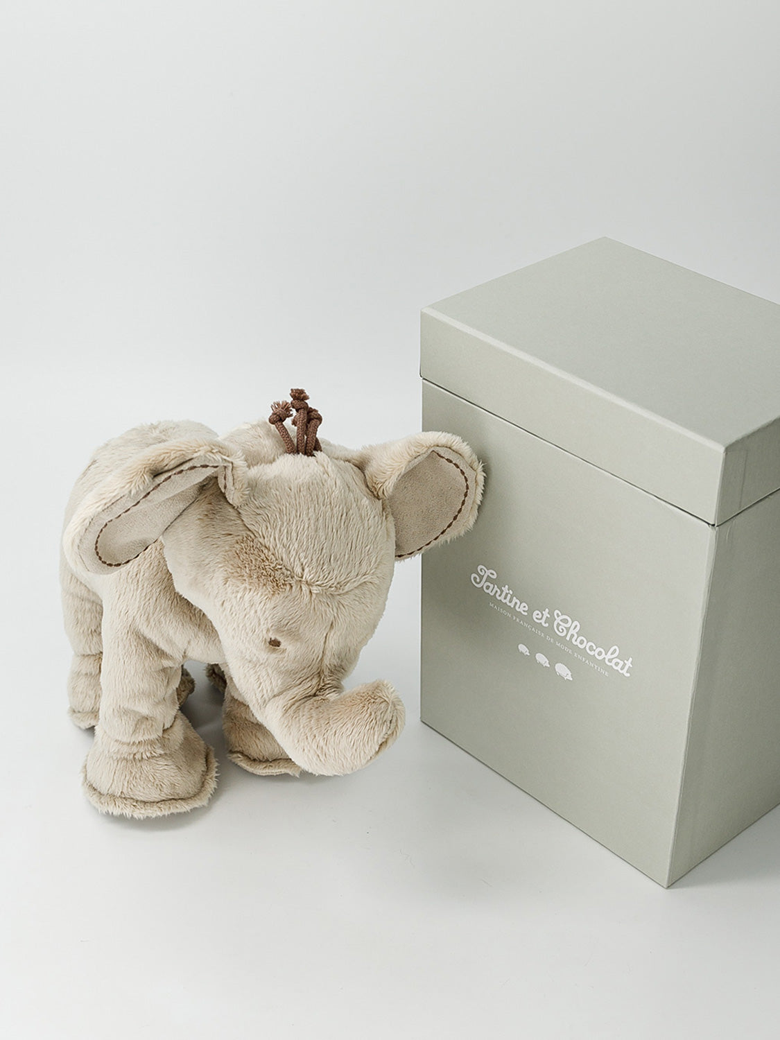 Tartine et Chocolat Kids stuffed animal Ferdinand, L'Éléphant Grey in Grey 3306911548-9.jpg | NICKIS.com