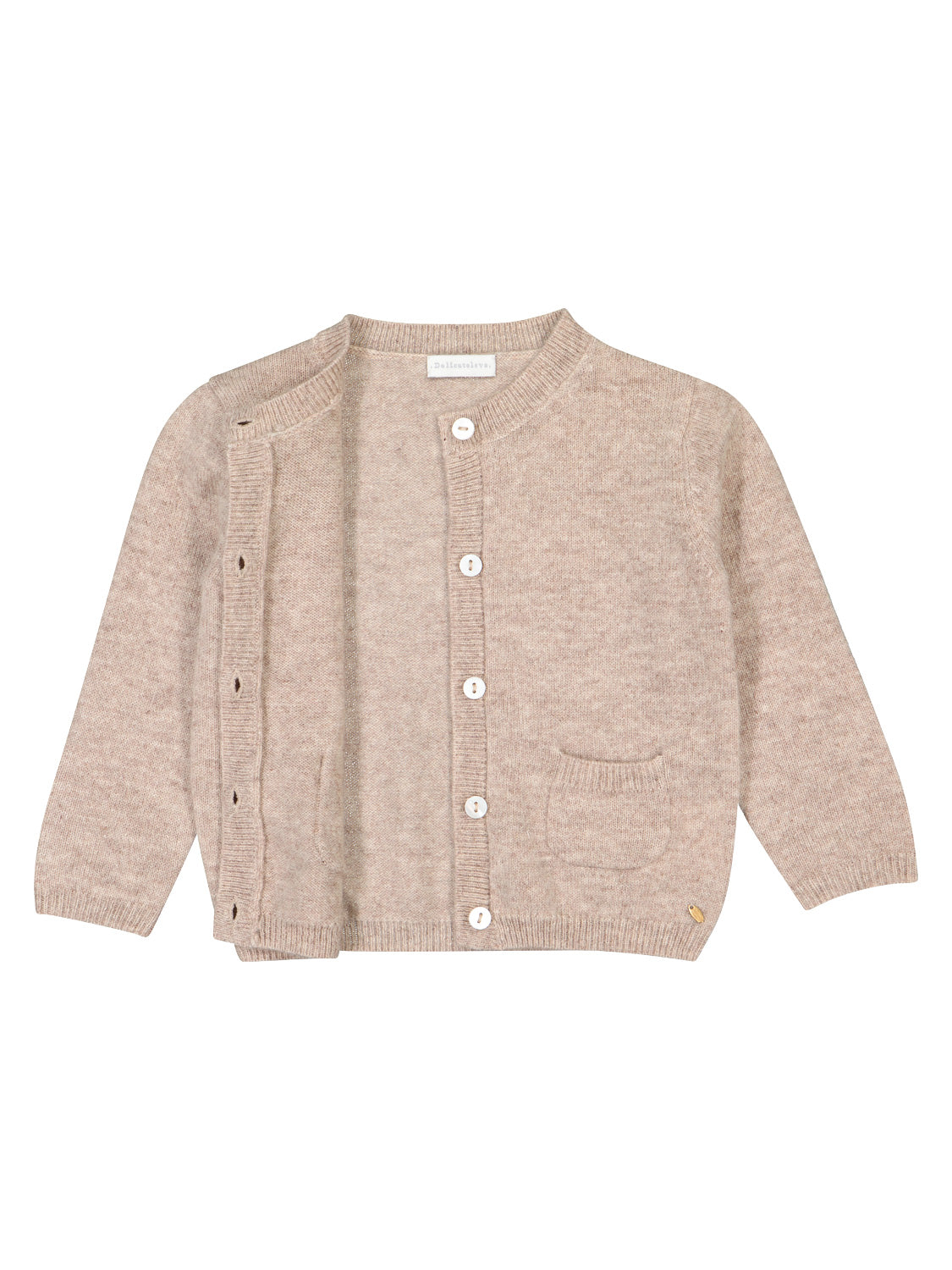 Delicate Love Kids Cashmere cardigan Pauli Beige in Beige 3308473274-4.jpg | NICKIS.com