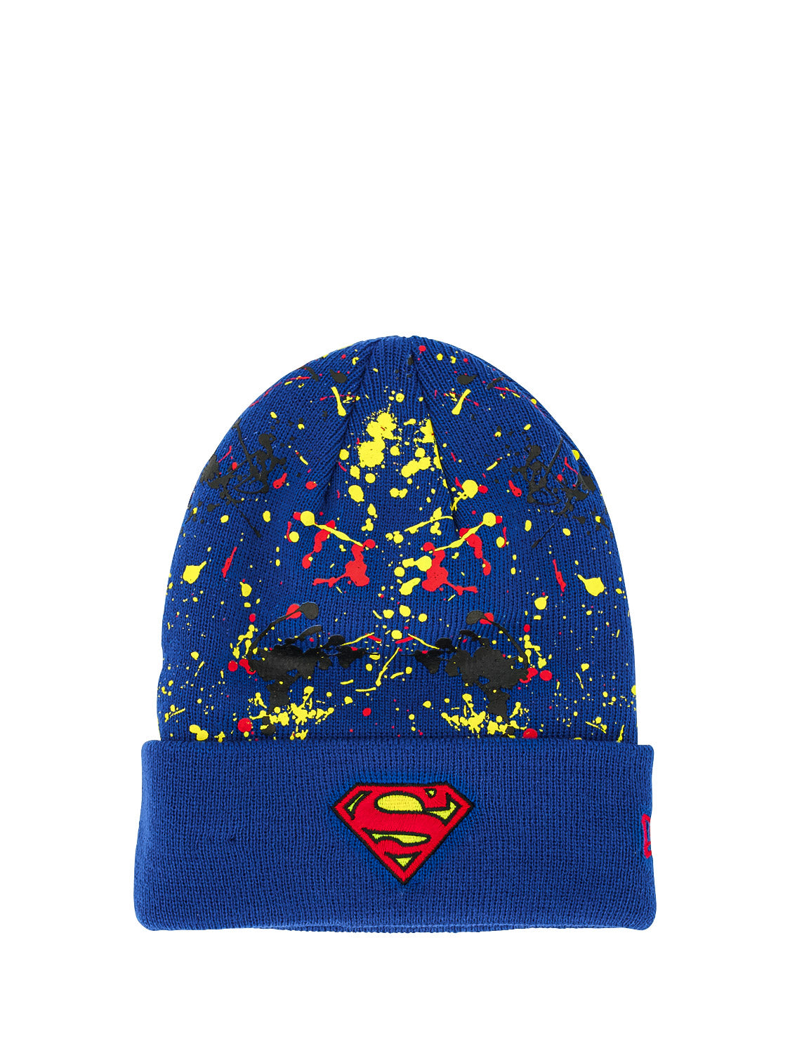 New Era Kids beanie Paint Splat Cuff Knit Superman Blue in Blue 6400166920-1.jpg | NICKIS.com