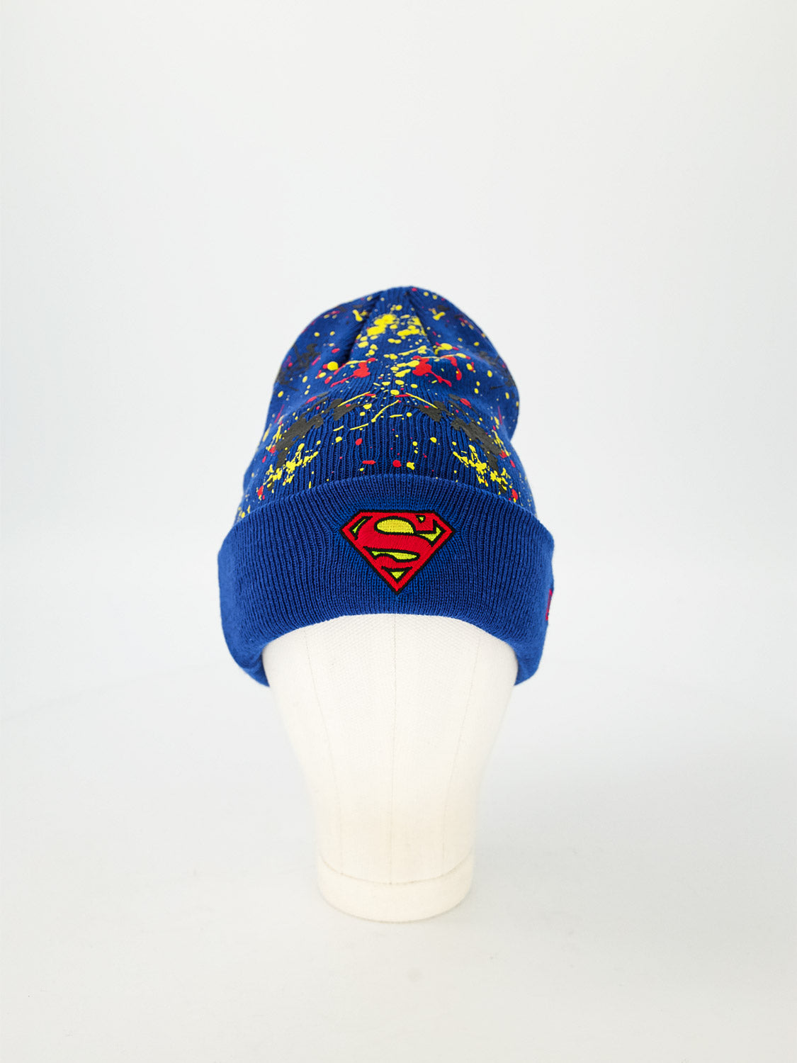 New Era Kids beanie Paint Splat Cuff Knit Superman Blue in Blue 6400166920-2.jpg | NICKIS.com