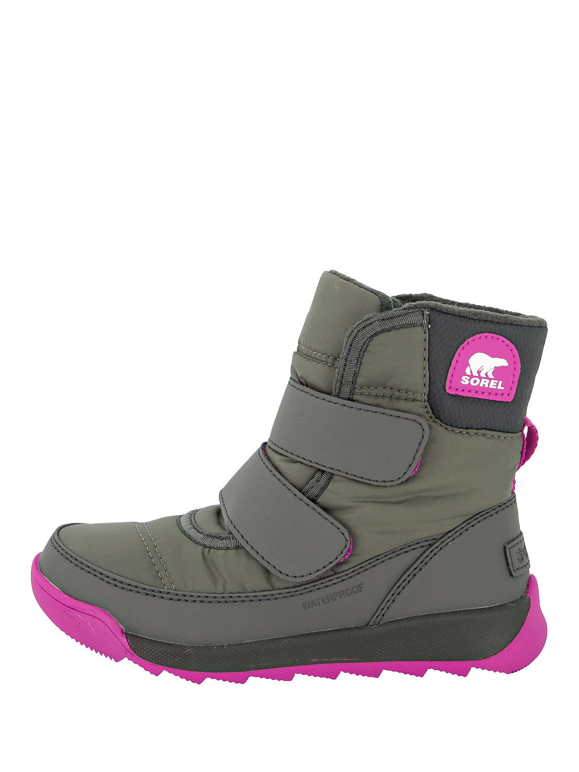 Sorel Kids Boots Childrens Whitney™ II Strap WP Grey in Grey 6406253417-1.jpg | NICKIS.com