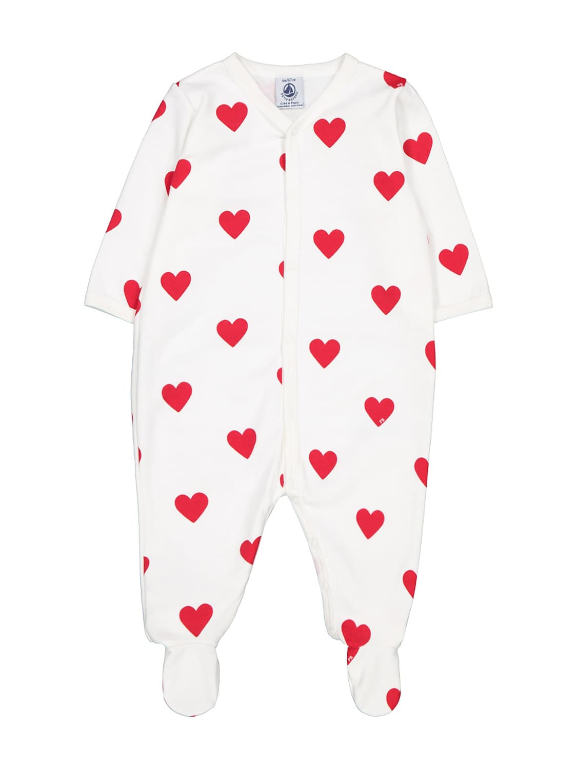 Petit Bateau Kids babygrow White in White 6407522464-1.jpg | NICKIS.com