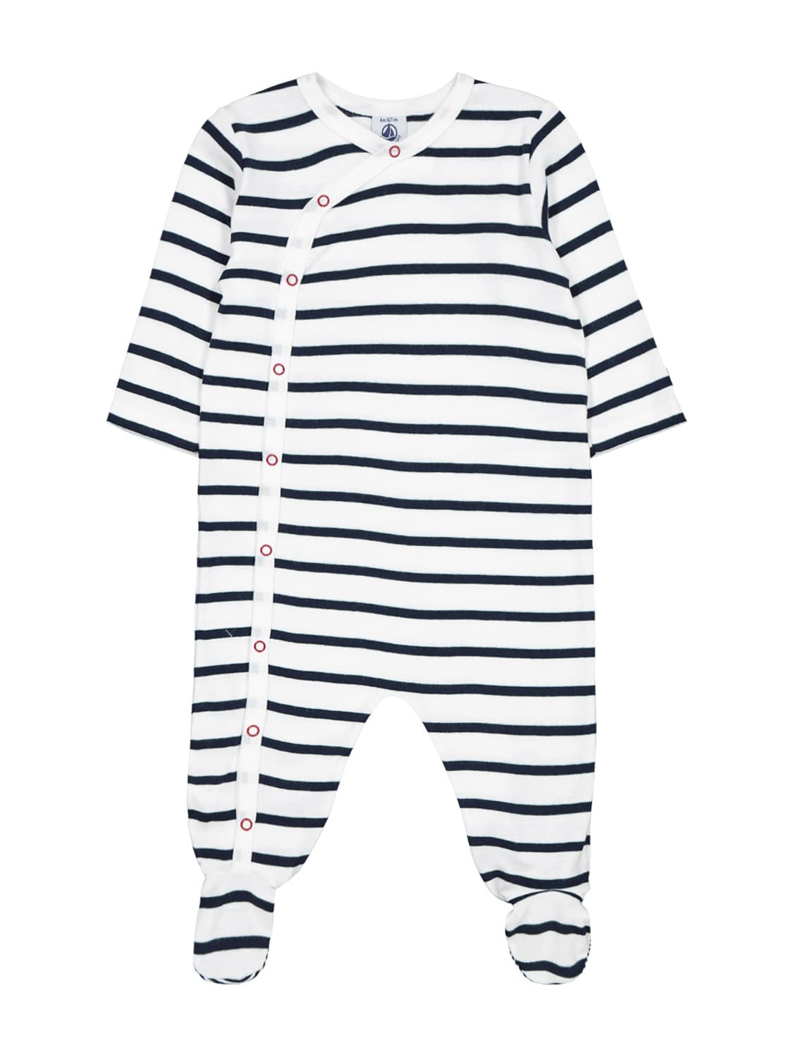 Petit Bateau Kids babygrow White in White 6408021637-1.jpg | NICKIS.com