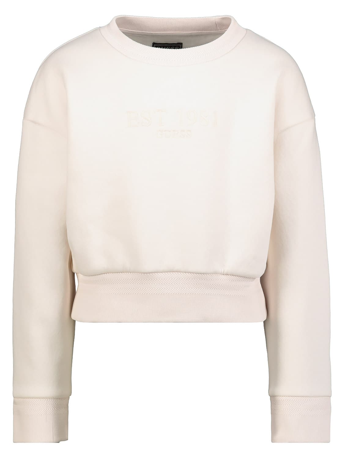 Guess Kids Sweatshirt Mini Me White in White 6408116683-1.jpg | NICKIS.com