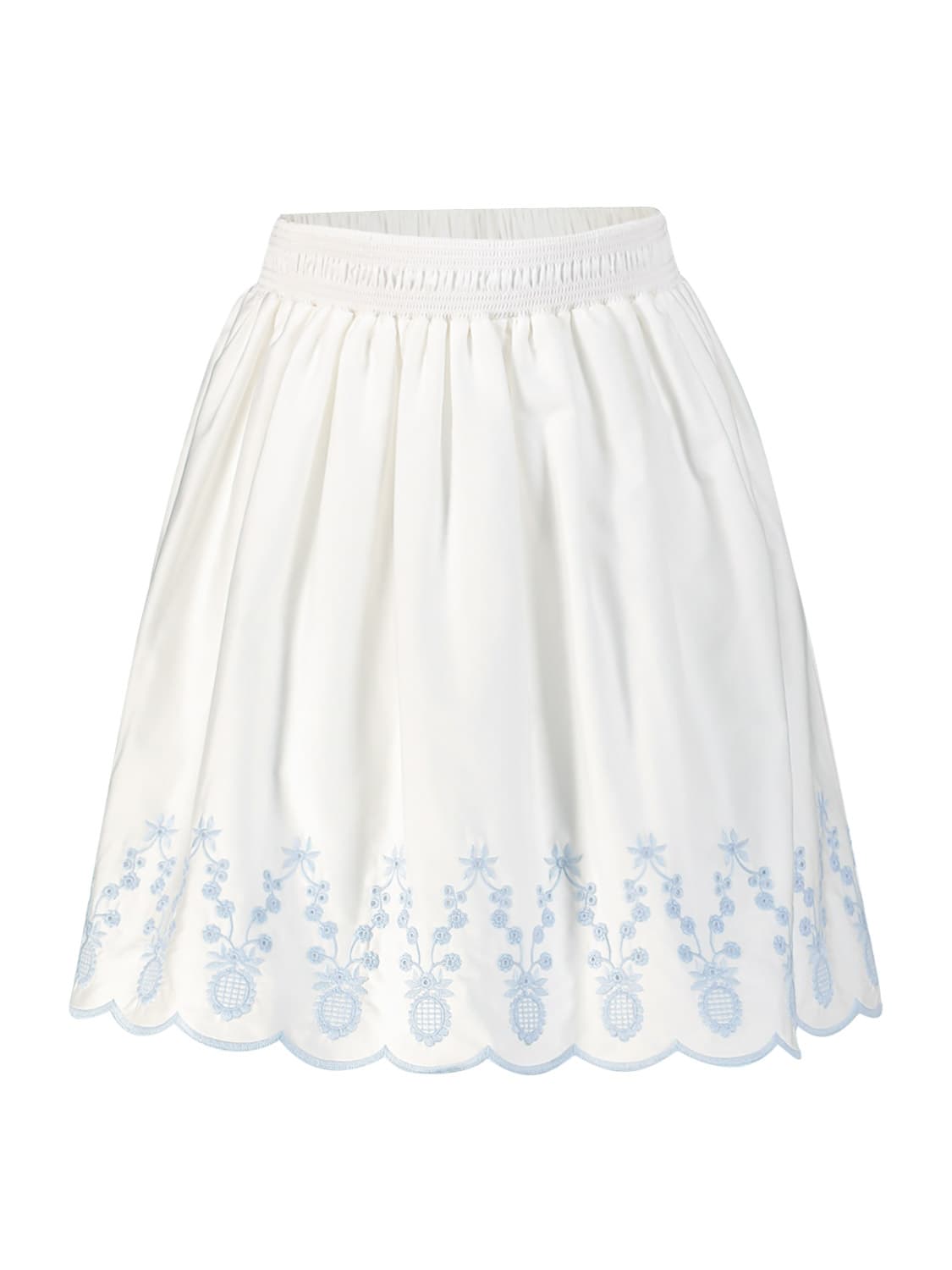 Self-Portrait Kids skirt White in White 6500975392-1.jpg | NICKIS.com