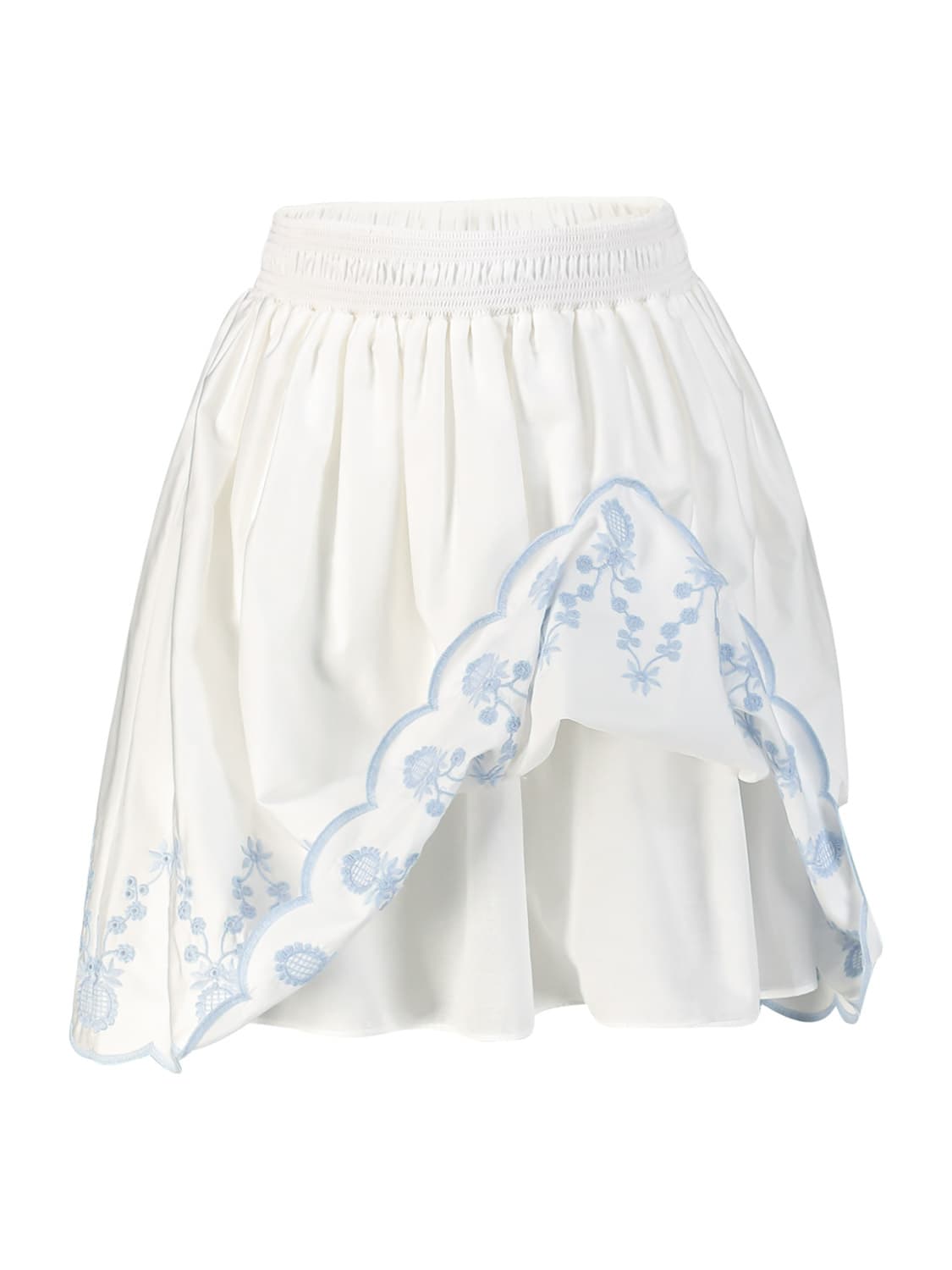 Self-Portrait Kids skirt White in White 6500975392-4.jpg | NICKIS.com