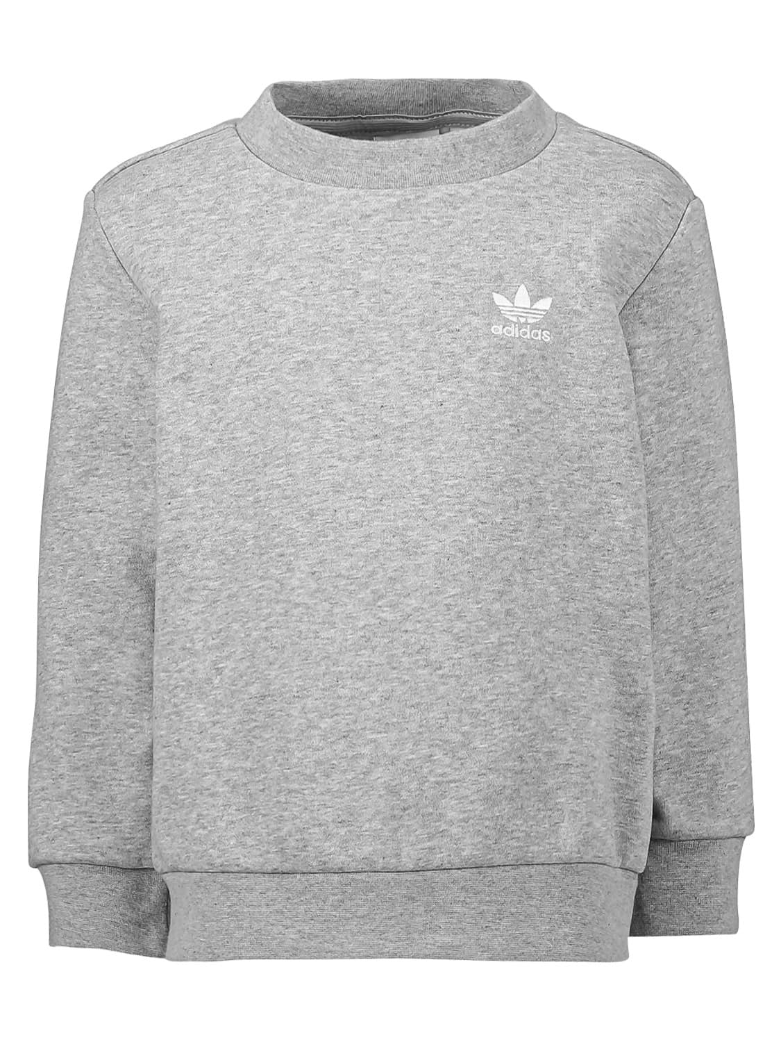 adidas Kids Jogging Suit Crew Set Grey in Grey 6501949893-4.jpg | NICKIS.com