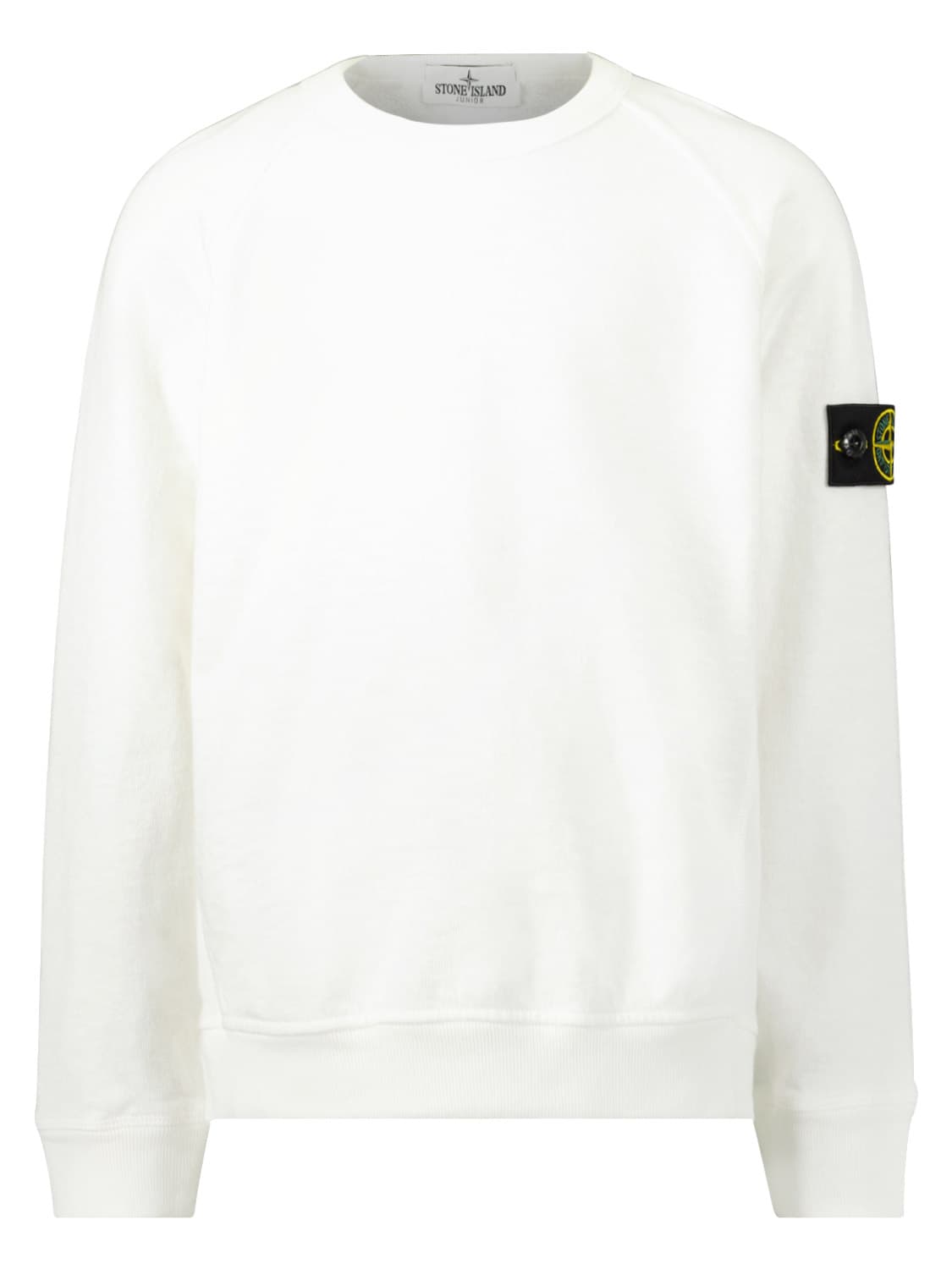 STONE ISLAND JUNIOR Kids Sweatshirt White in White 6502731582-1.jpg | NICKIS.com