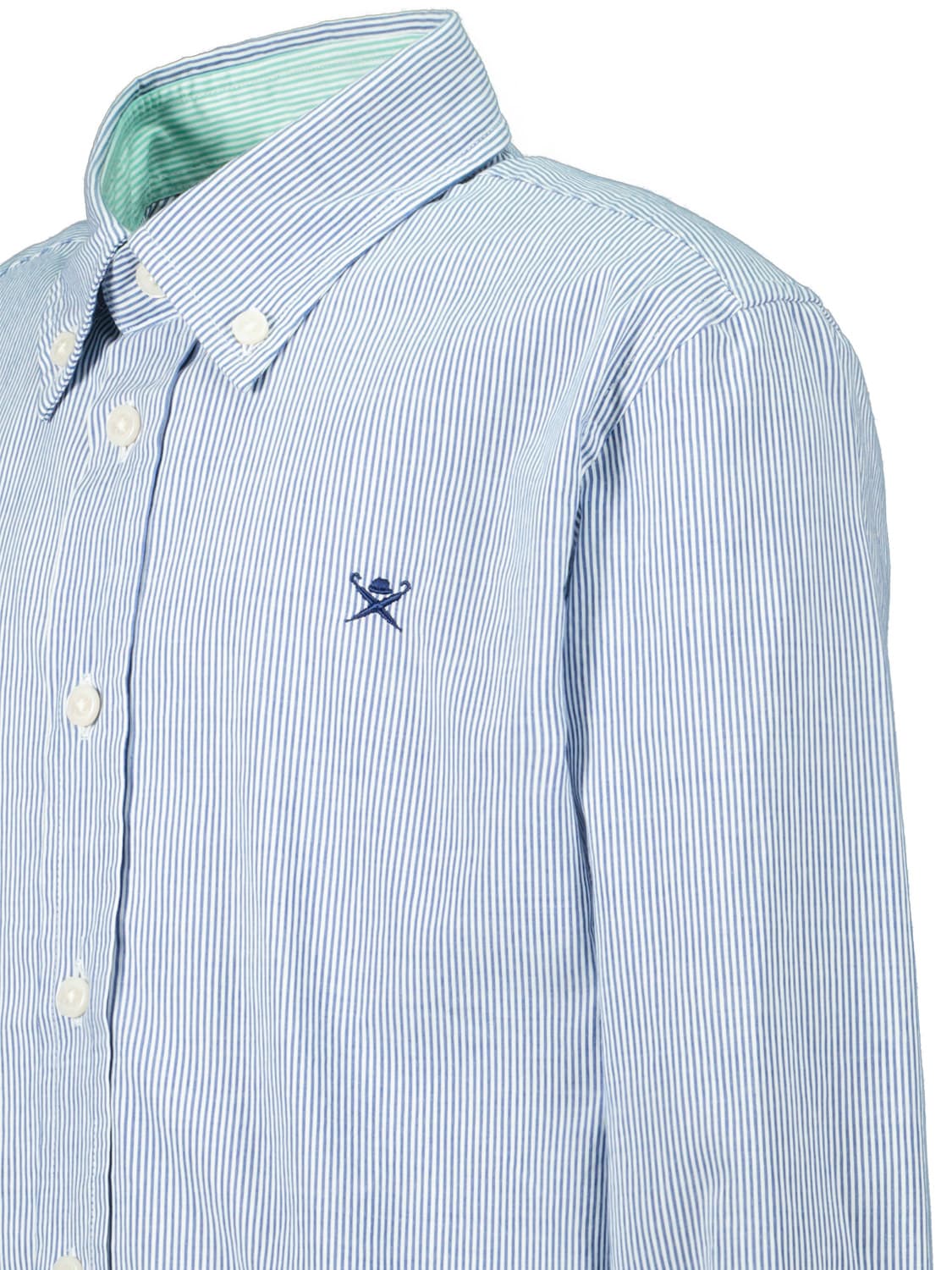 Hackett London Kids shirt Essential Stripe Blue in Blue 6504936916-5.jpg | NICKIS.com