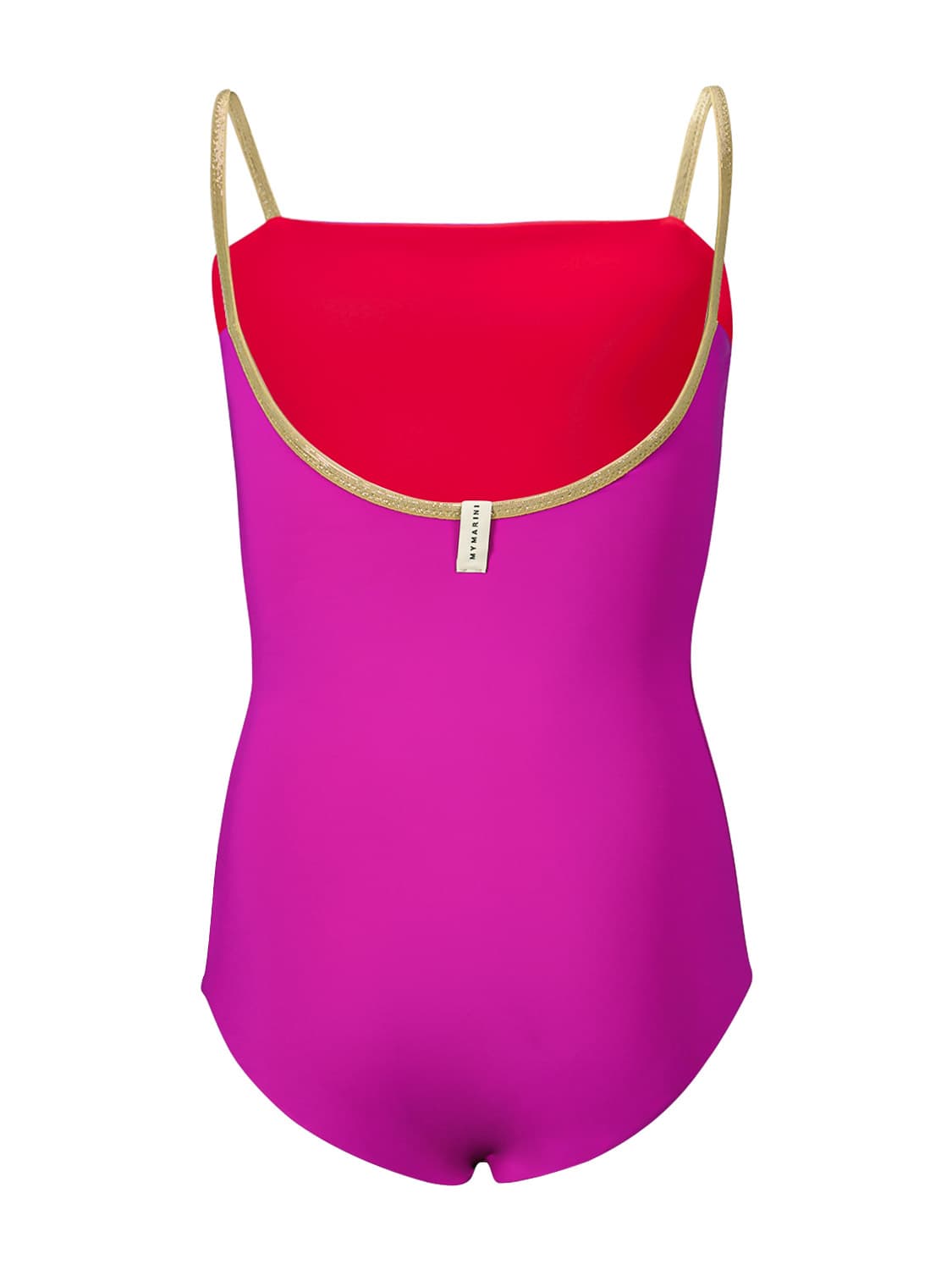 MYMARINI Kids swimsuit Easybody Shine Teens Uv 50+ Red in Red 6508133950-4.jpg | NICKIS.com