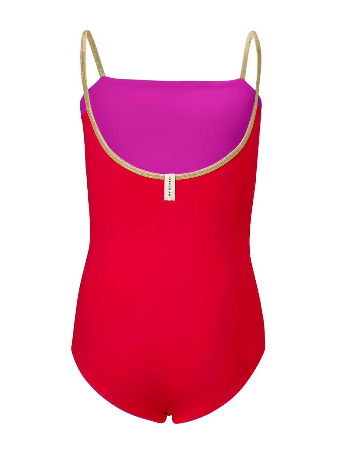 MYMARINI Kids swimsuit Easybody Shine Teens Uv 50+ Red in Red 6508133950-6.jpg | NICKIS.com