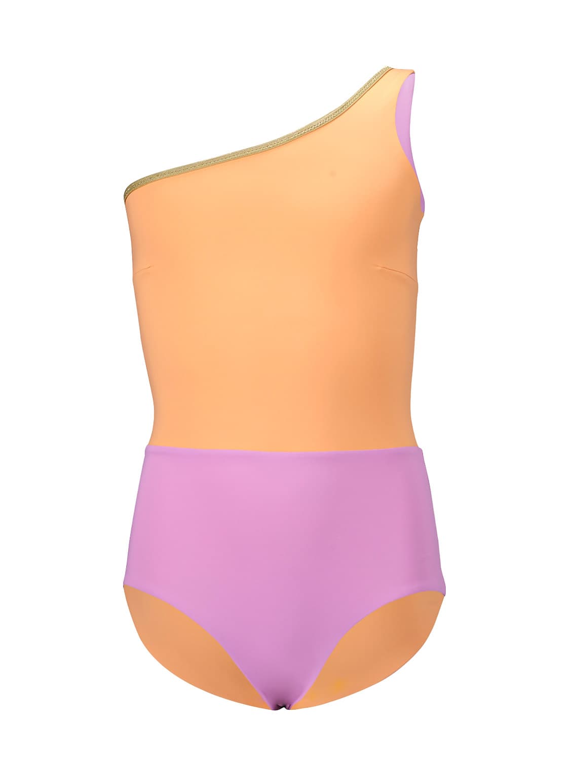 MYMARINI Kids swimsuit Oneshoulder Shine Teens Uv 50+ Purple in Purple 6509635501-1.jpg | NICKIS.com