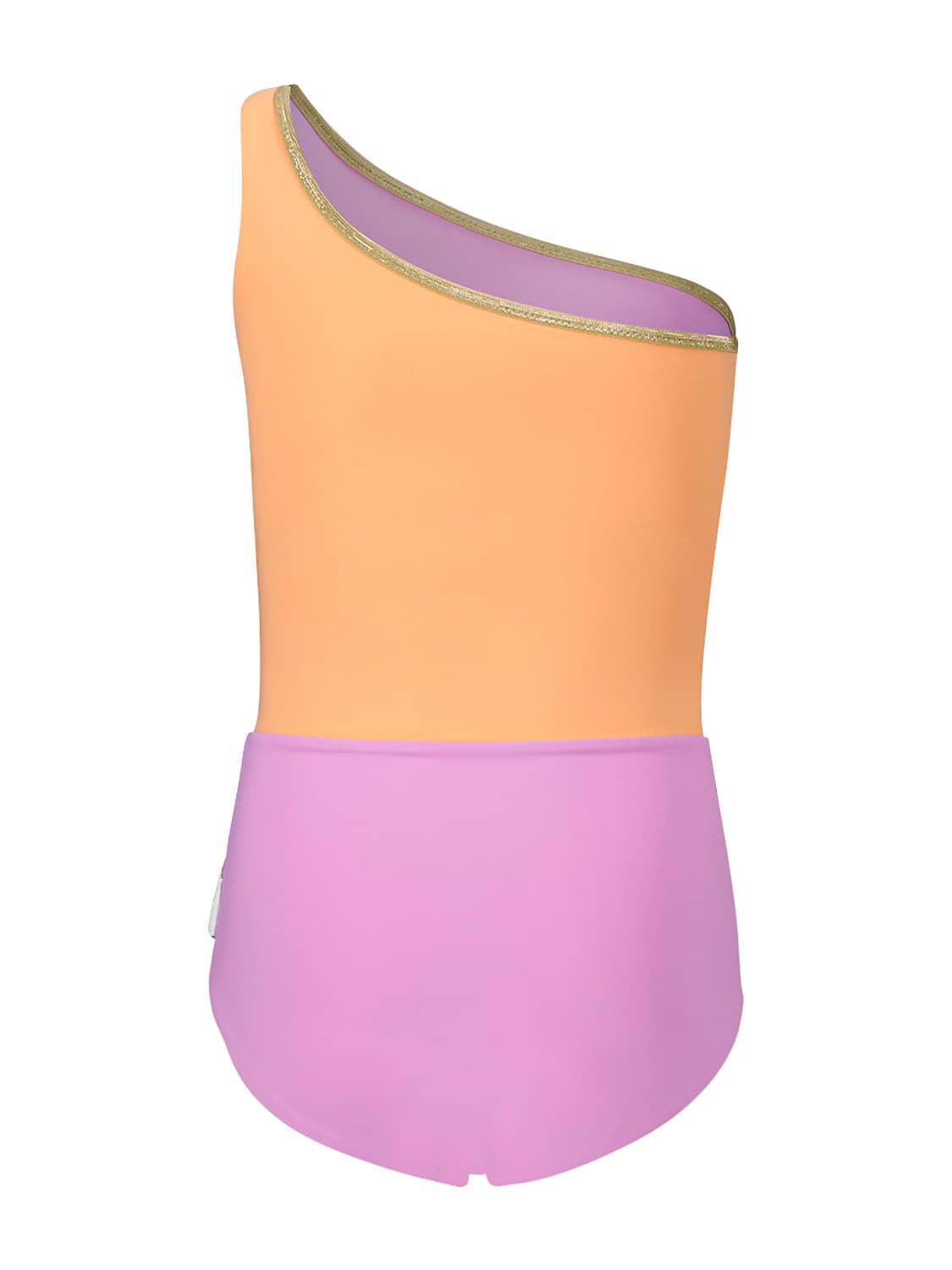 MYMARINI Kids swimsuit Oneshoulder Shine Teens Uv 50+ Purple in Purple 6509635501-4.jpg | NICKIS.com