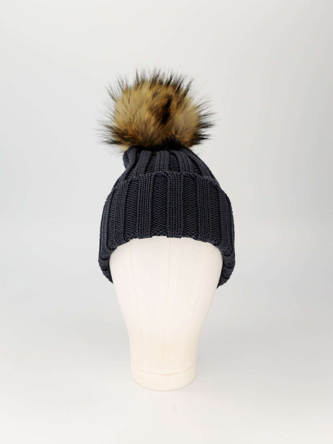 Catya Kids beanie Faux Fur Merino Wool Grey in Grey 6600471463-2.jpg | NICKIS.com