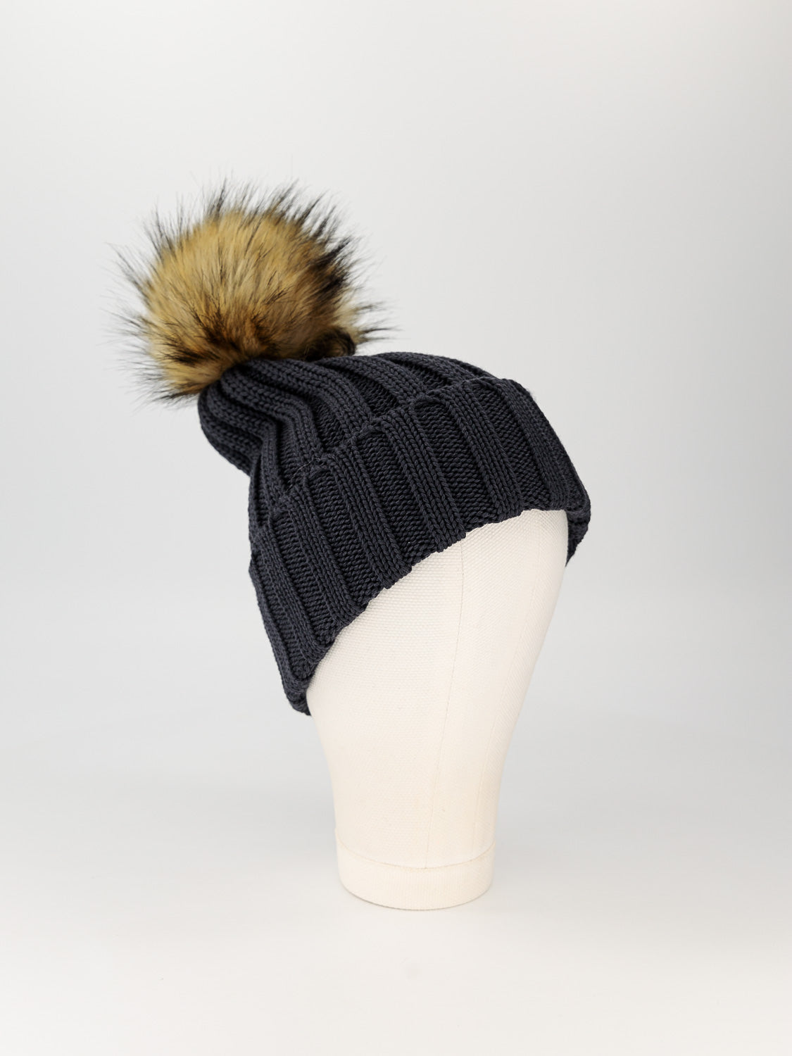 Catya Kids beanie Faux Fur Merino Wool Grey in Grey 6600471463-3.jpg | NICKIS.com