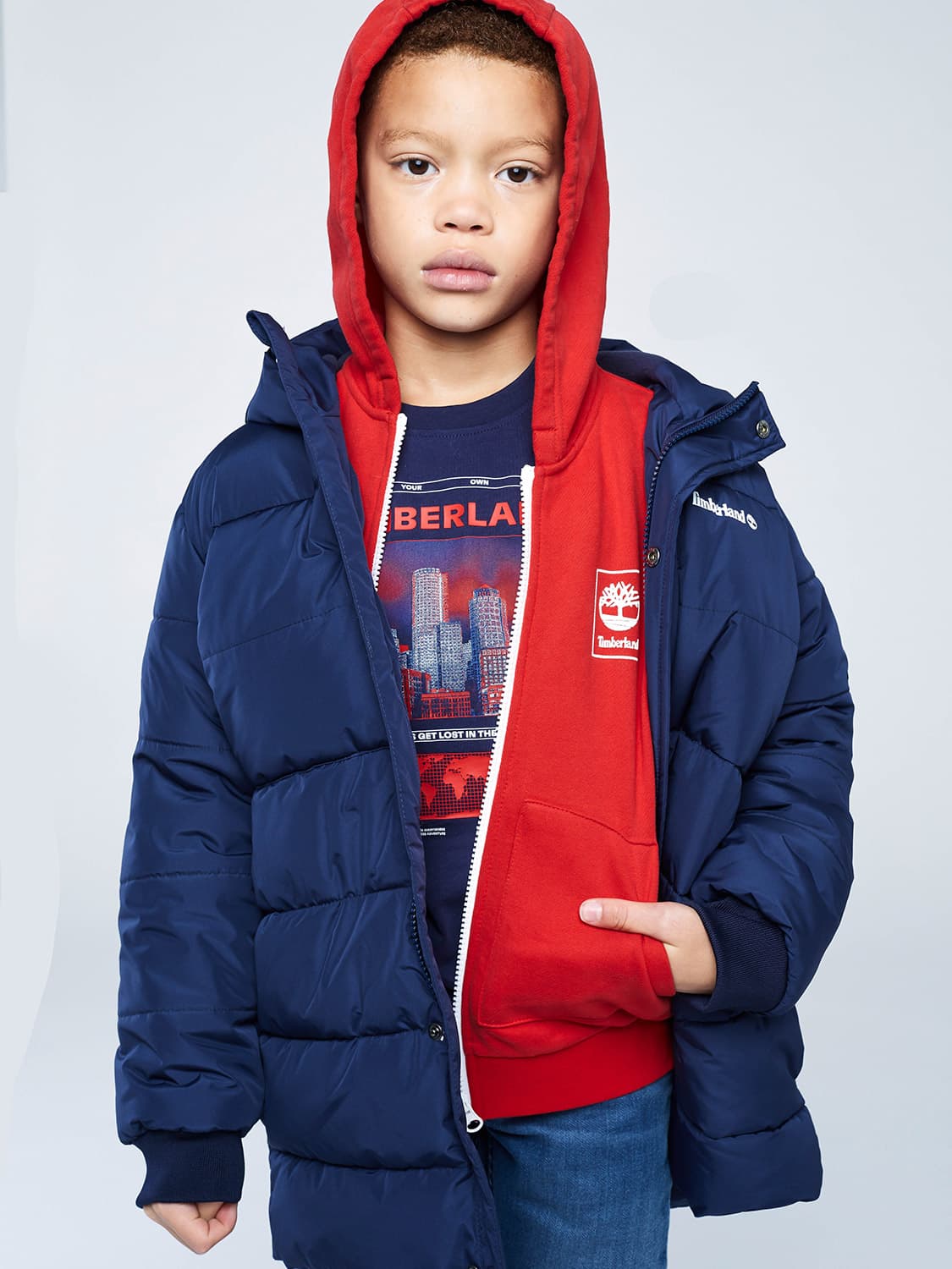 Kids timberland coat online