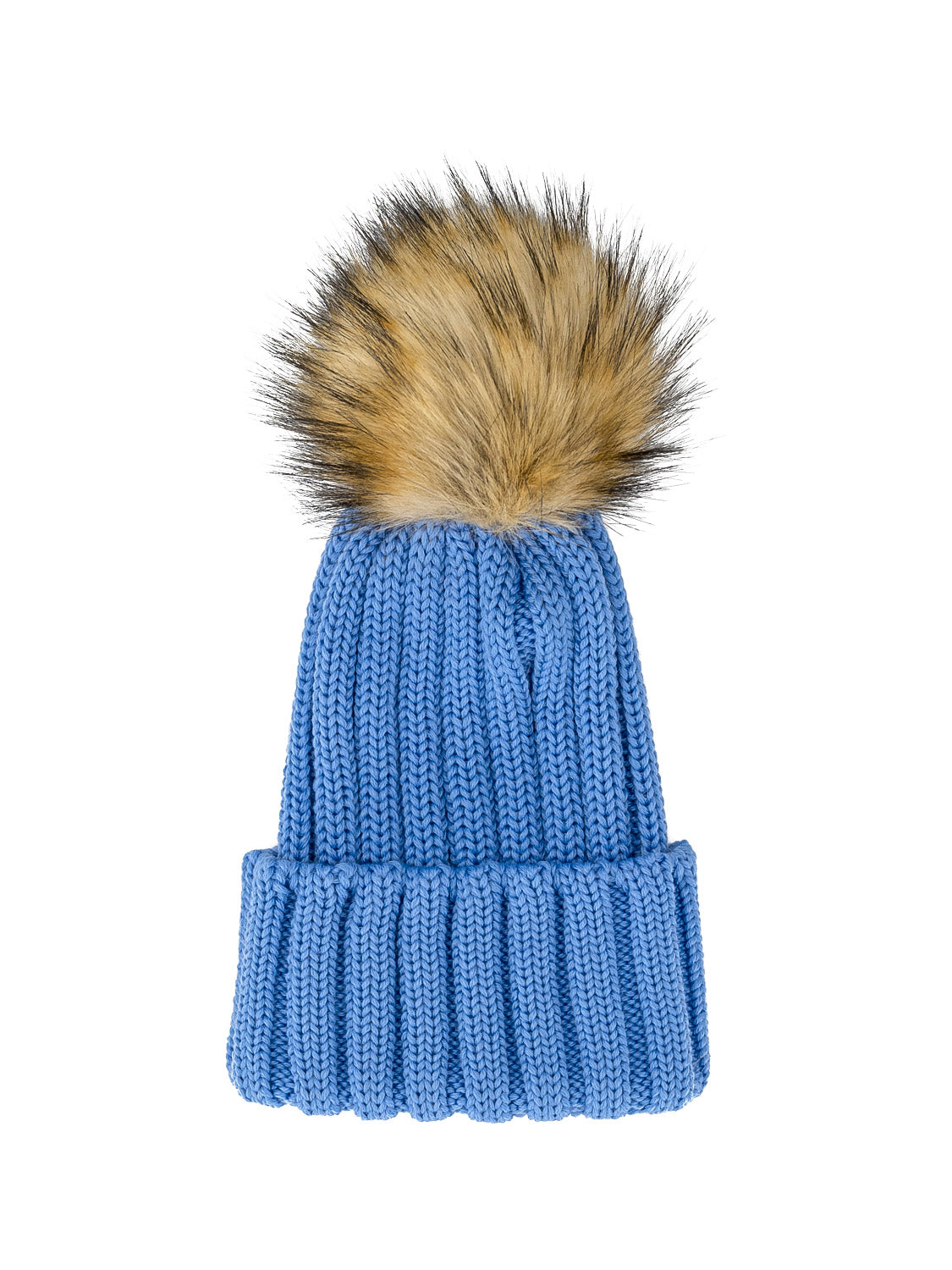 Catya Kids beanie Faux Fur Merino Wool Blue in Blue 6601712476-1.jpg | NICKIS.com