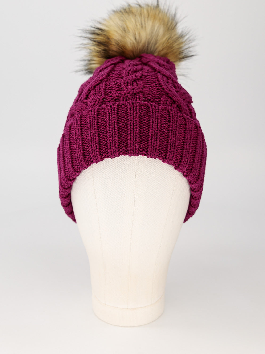 Catya Kids beanie Faux Fur Merino Wool Purple in Purple 6602354020-2.jpg | NICKIS.com