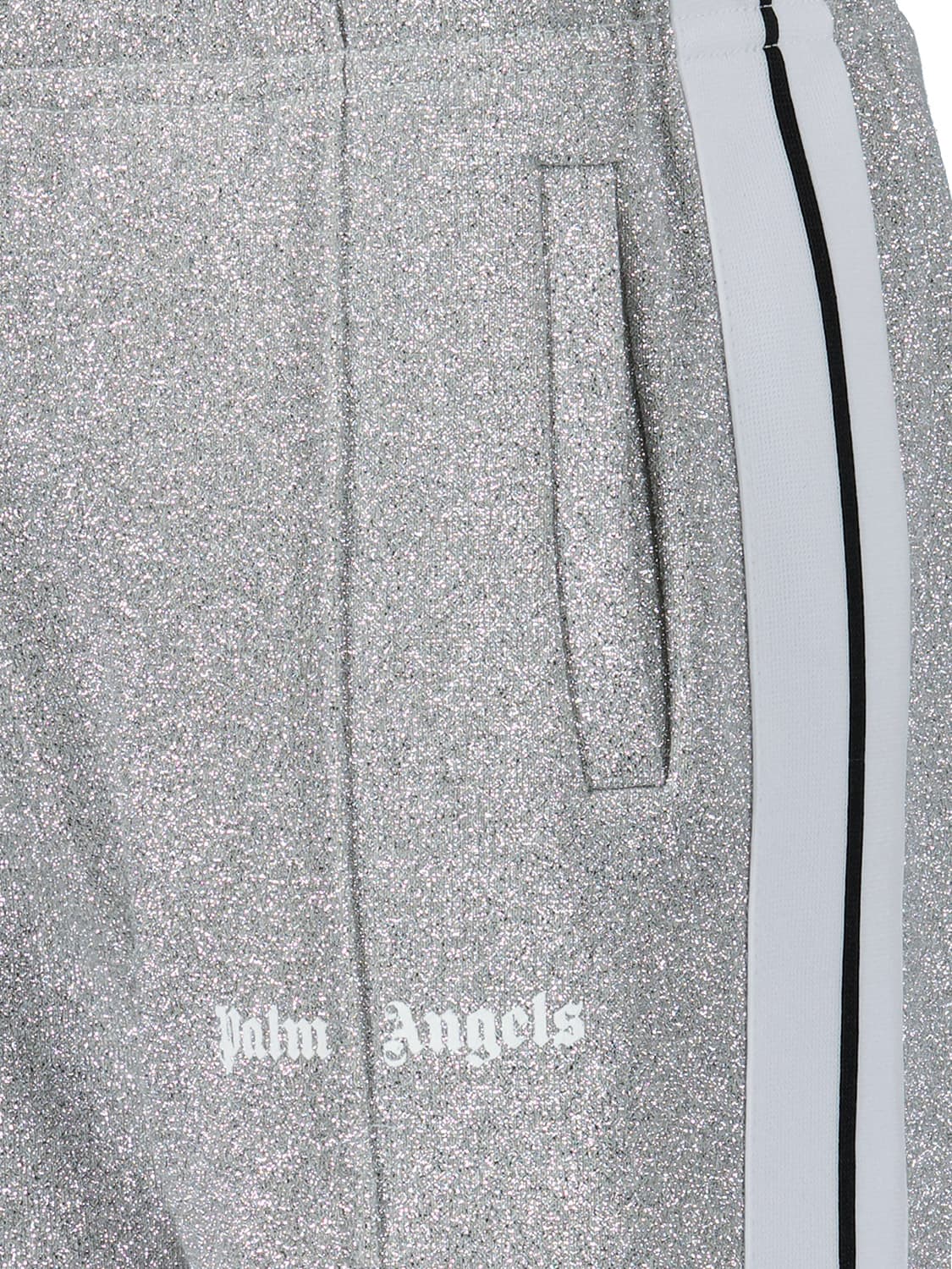 Palm Angels Kids sweatpants Logo Lurex Silver in Silver 6602640424-6.jpg | NICKIS.com