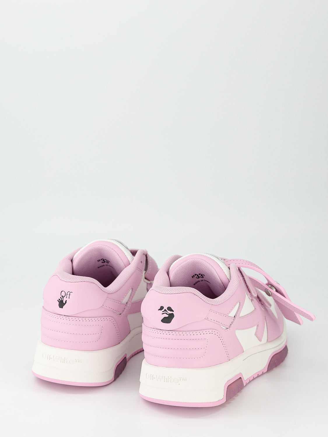 Pink off white sneakers best sale