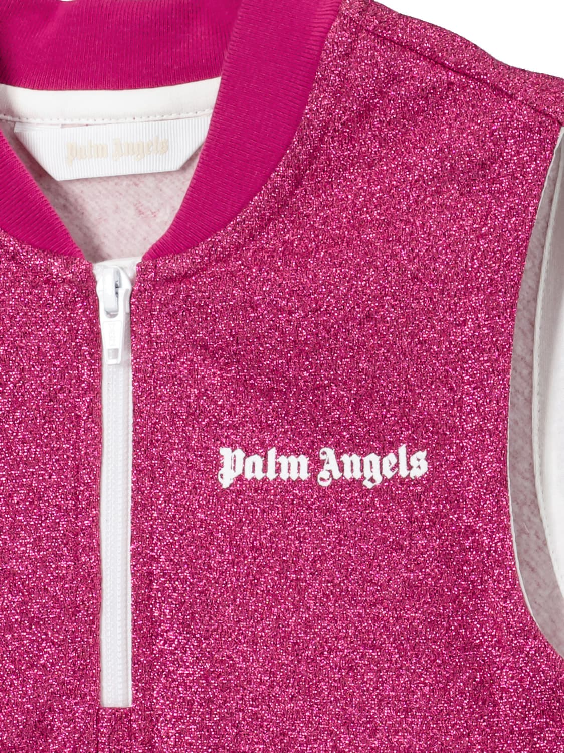 Palm Angels Kids dress Logo Lurex Fuchsia in Fuchsia 6603678868-5.jpg | NICKIS.com