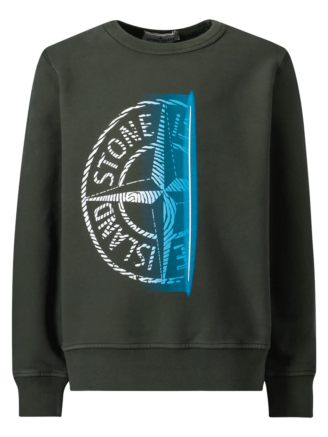 STONE ISLAND JUNIOR Kids Sweatshirt Grey in Grey 6603800062-1.jpg | NICKIS.com