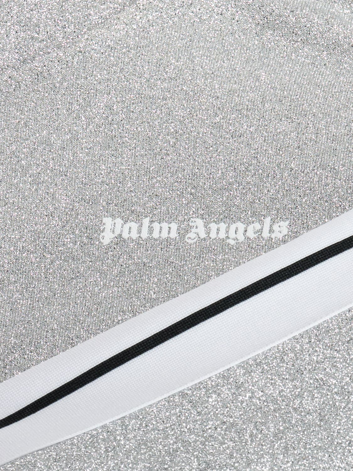 Palm Angels Kids hoodie Logo Lurex Silver in Silver 6604015274-6.jpg | NICKIS.com