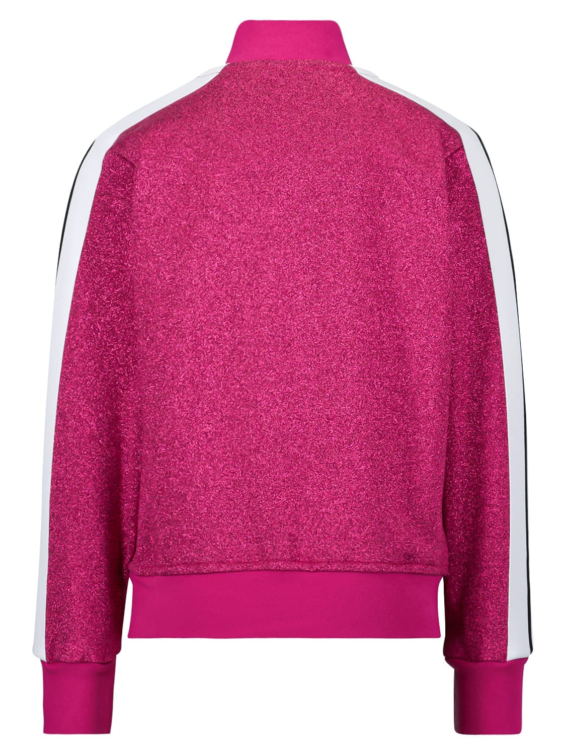 Palm Angels Kids Sweat Jacket Logo Lurex Fuchsia in Fuchsia 6604281555-5.jpg | NICKIS.com