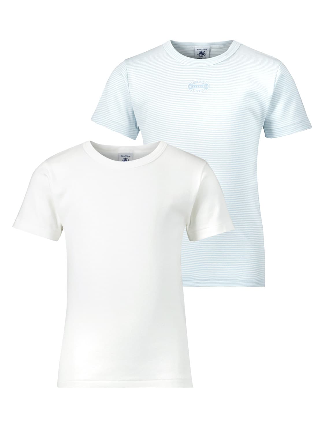 Petit Bateau Kids t-shirt 2-Pack White in White 6604670615-1.jpg | NICKIS.com