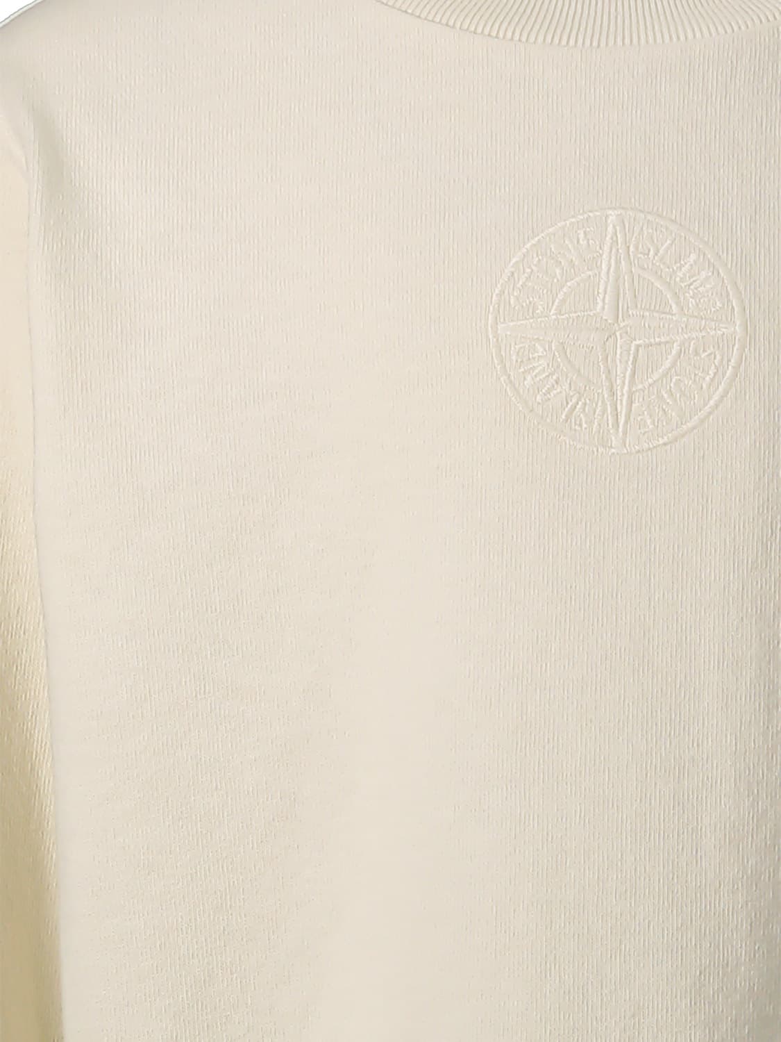 STONE ISLAND JUNIOR Kids long-sleeve Beige in Beige 6604702702-4.jpg | NICKIS.com