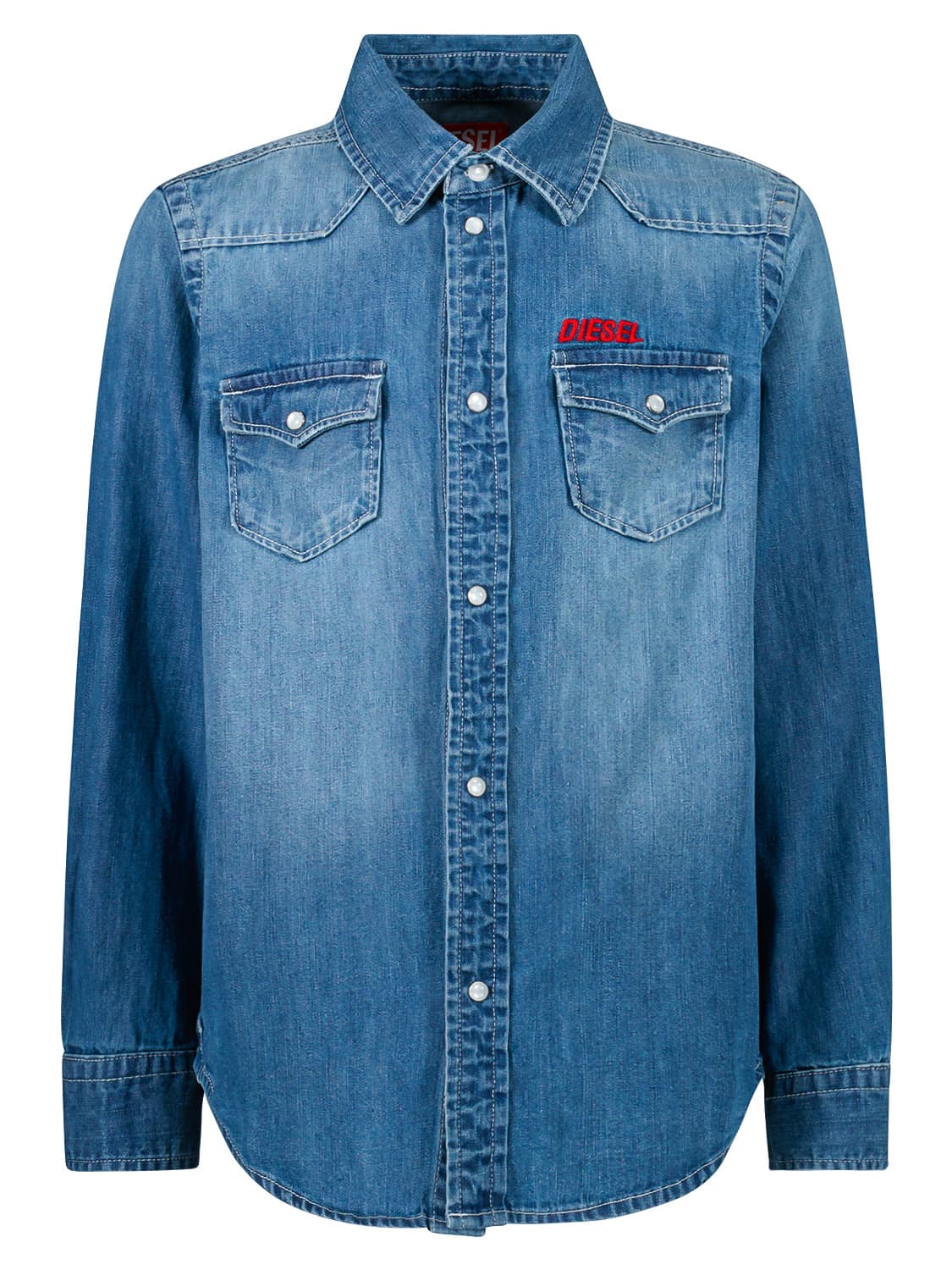 Diesel Kids shirt Blue in Blue 6604926483-1.jpg | NICKIS.com