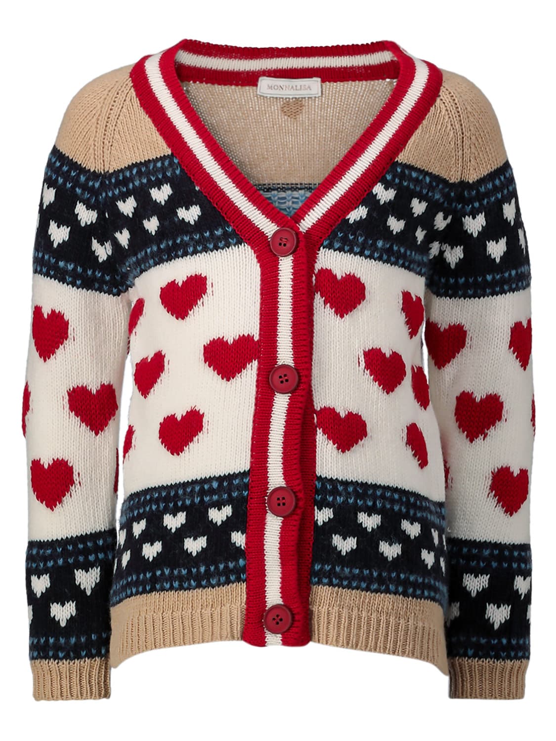 Monnalisa Kids cardigan Beige in Beige 6605137867-1.jpg | NICKIS.com