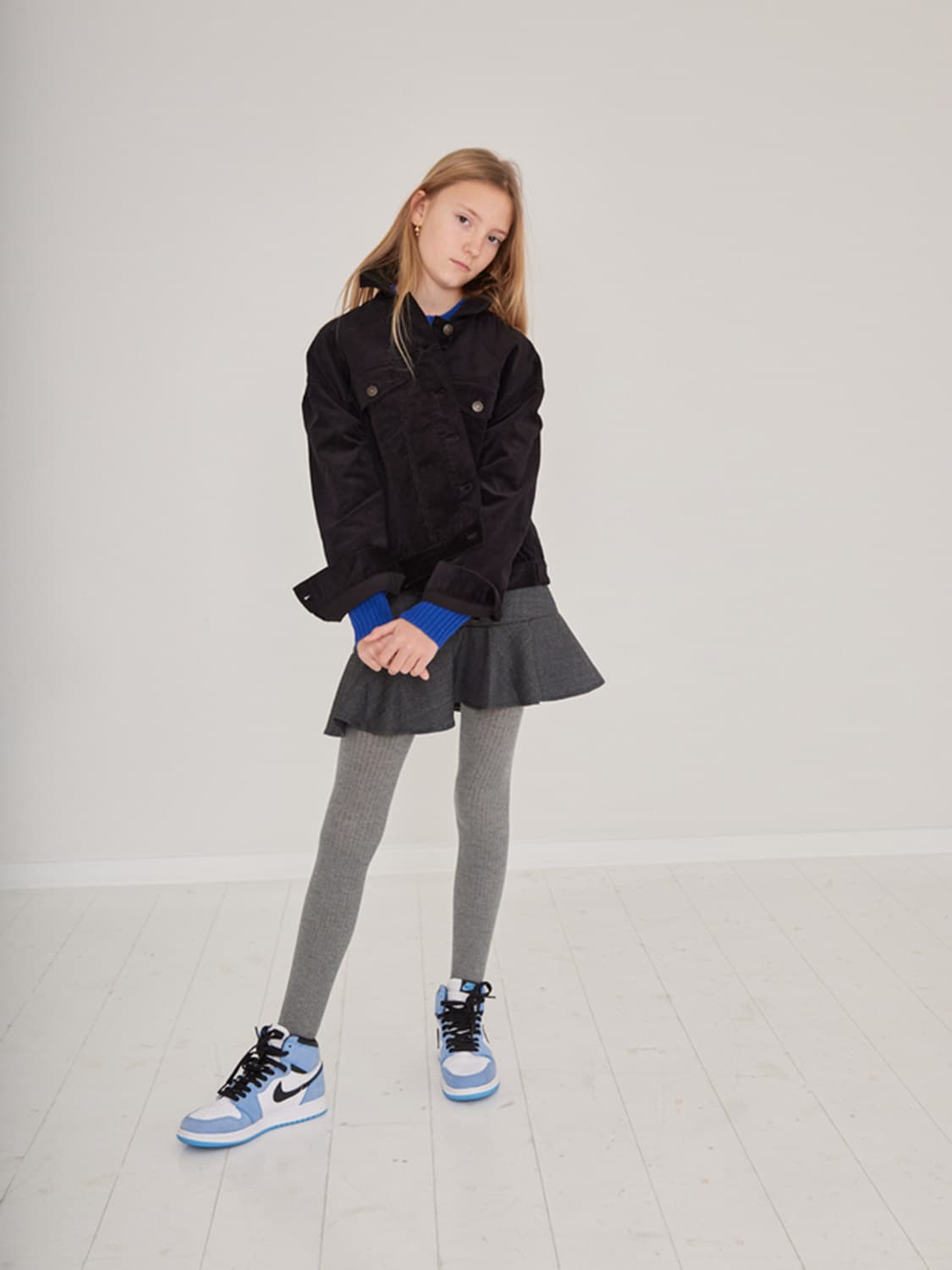 DESIGNERS, REMIX GIRLS Kids skirt Oxford Grey in Grey 6605144477-2.jpg | NICKIS.com