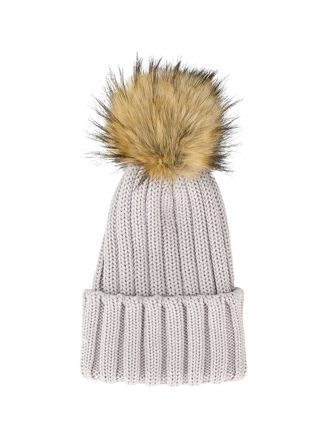 Catya Kids beanie Faux Fur Merino Wool Grey in Grey 6605411510-1.jpg | NICKIS.com