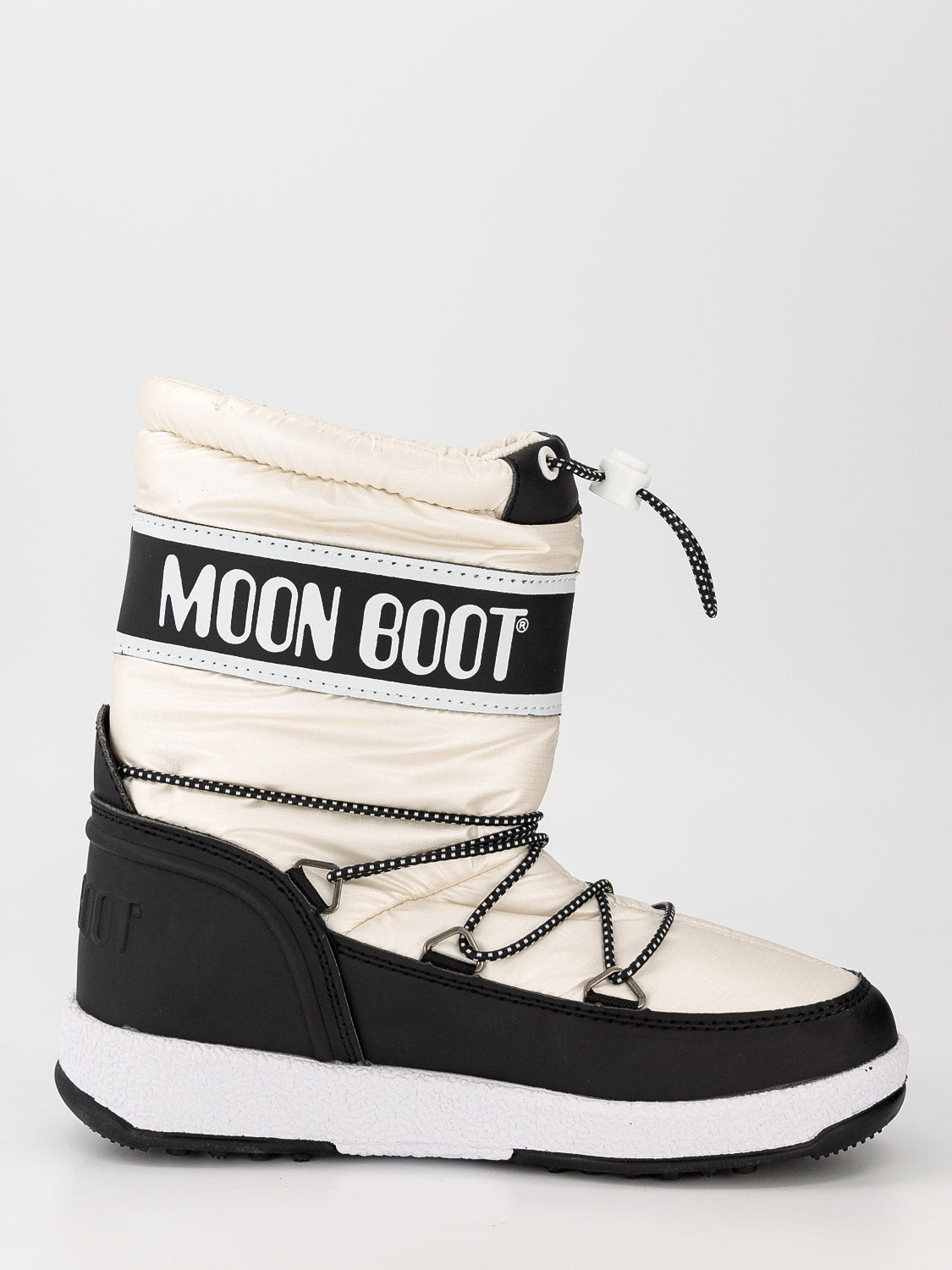 Moon Boot Kids Boots Jr Boy Sport Black/White  in  6606305779-2.jpg | NICKIS.com