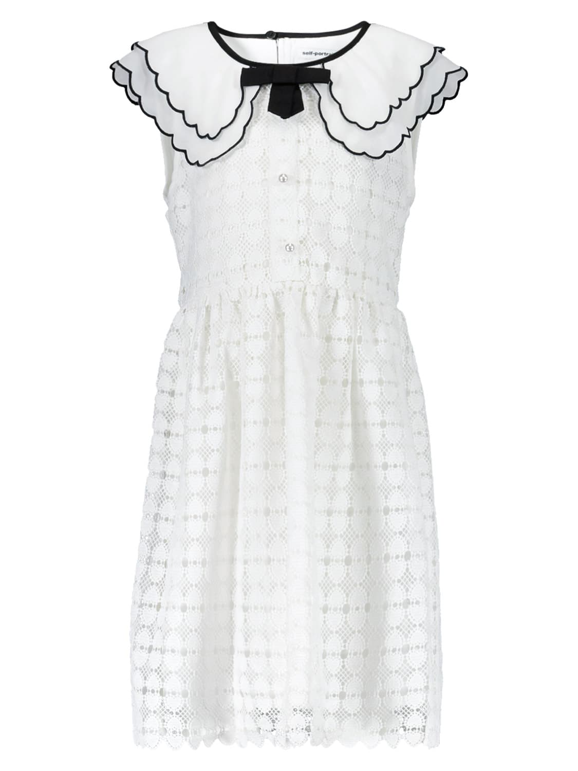 Self-Portrait Kids dress White in White 6606381970-1.jpg | NICKIS.com