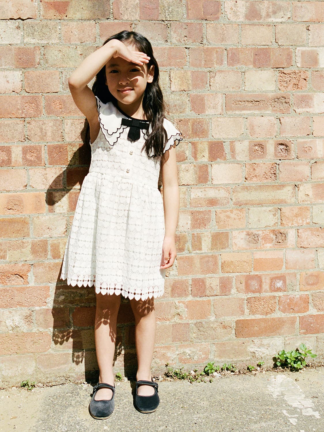 Self-Portrait Kids dress White in White 6606381970-2.jpg | NICKIS.com