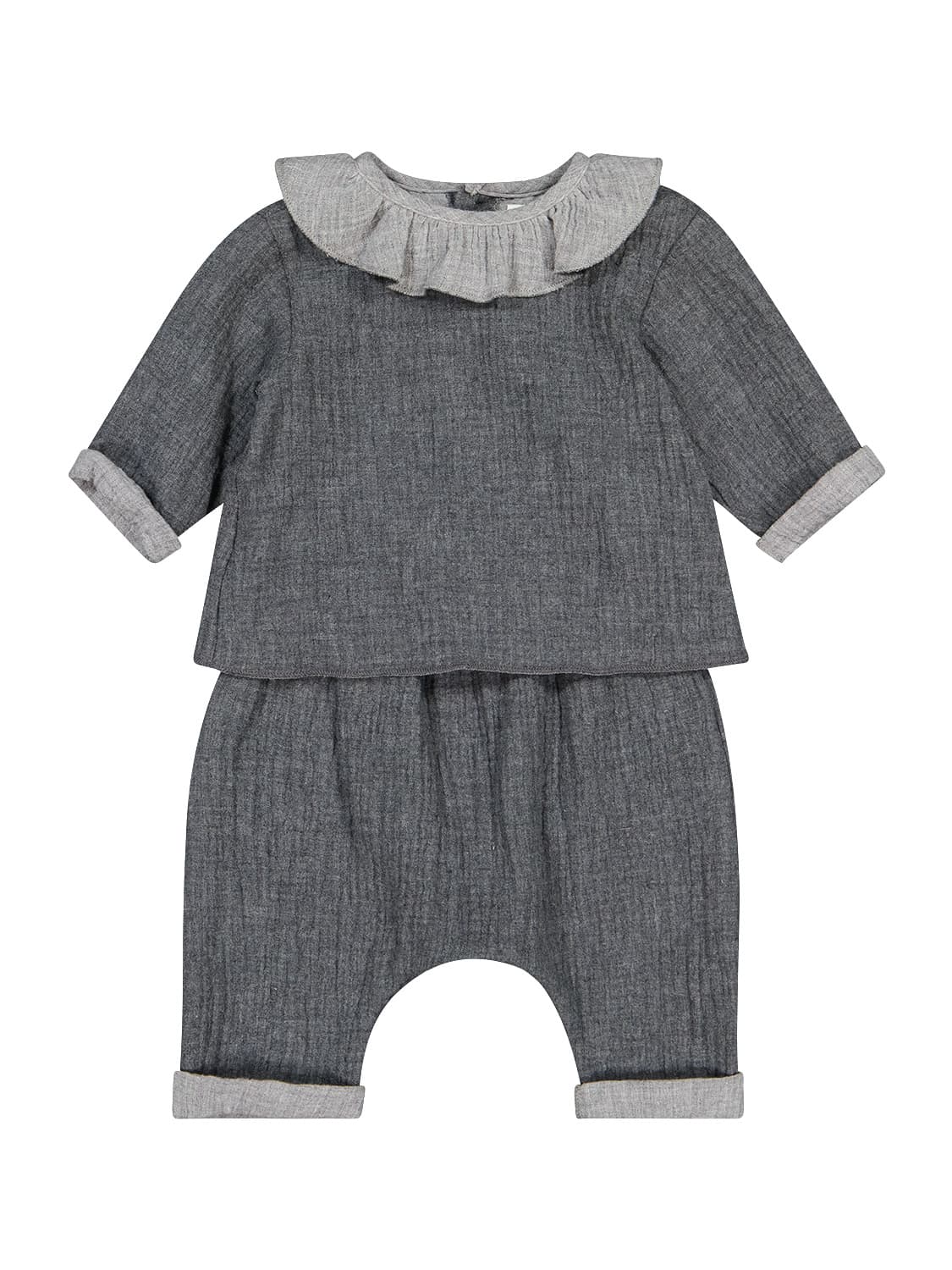 Teddy & Minou Kids clothing set Anthracite Grey in Anthracite Grey 6607207344-1.jpg | NICKIS.com