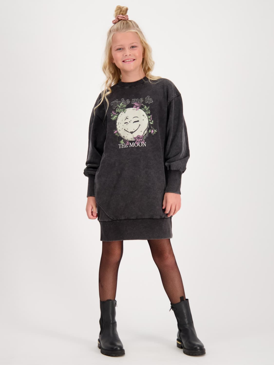 Vingino Kids dress NARIN Anthracite Grey in Anthracite Grey 6607335730-2.jpg | NICKIS.com