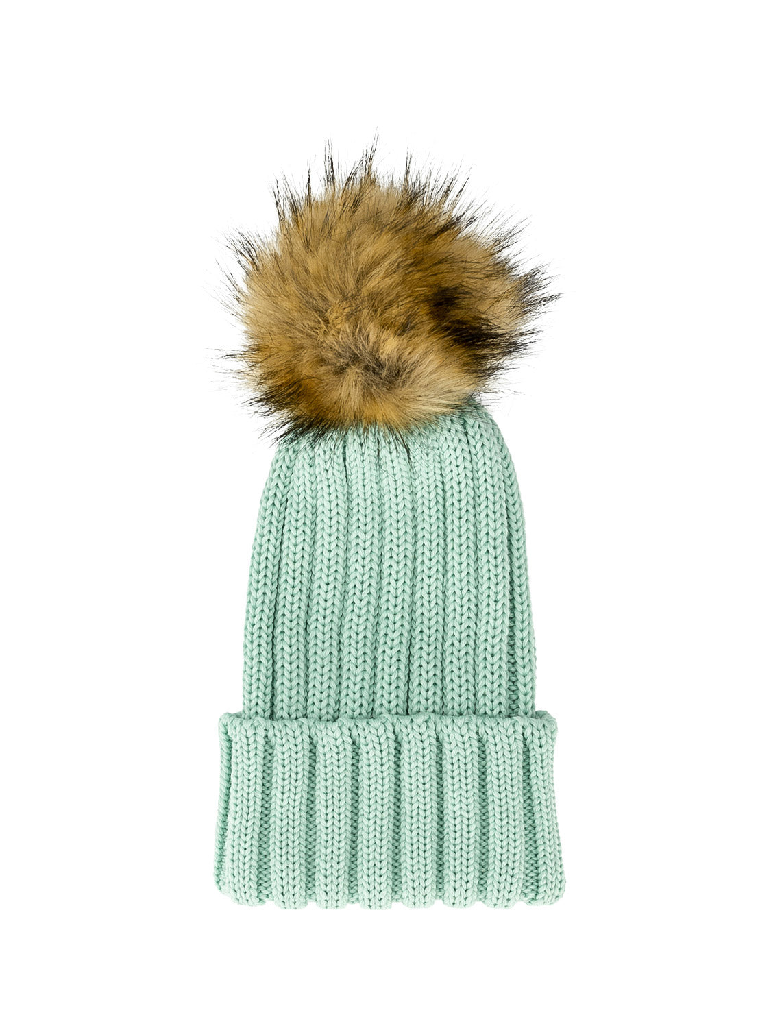 Catya Kids beanie Faux Fur Merino Wool Turquoise in Turquoise 6607443984-1.jpg | NICKIS.com