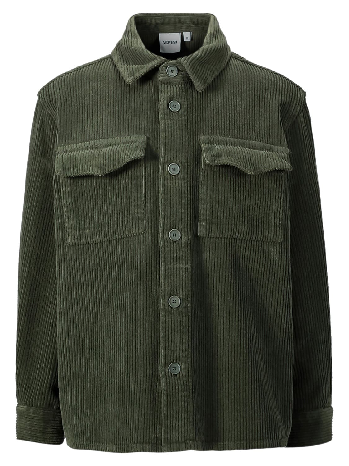 Aspesi Kids shirt Olive Green in Olive Green 6608405936-1.jpg | NICKIS.com