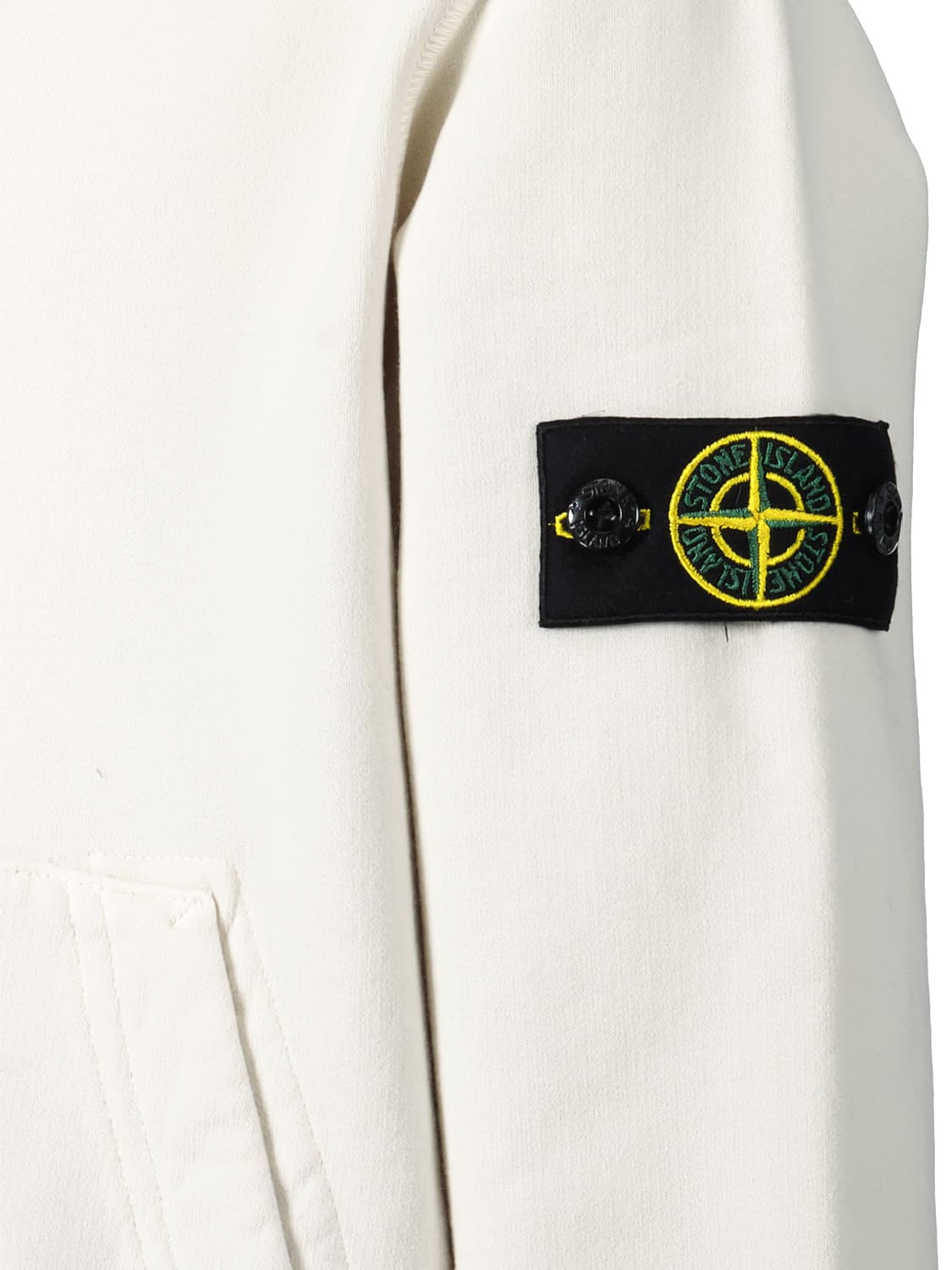 STONE ISLAND JUNIOR Kids hoodie White in White 6608426476-6.jpg | NICKIS.com