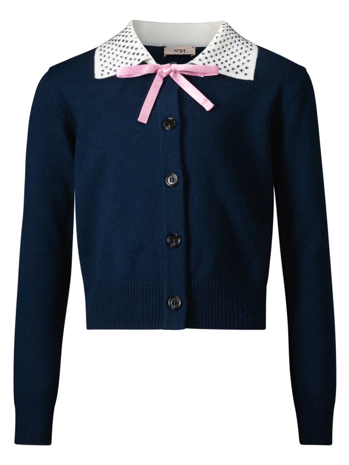 N°21 Kids cardigan Blue in Blue 6608771156-1.jpg | NICKIS.com