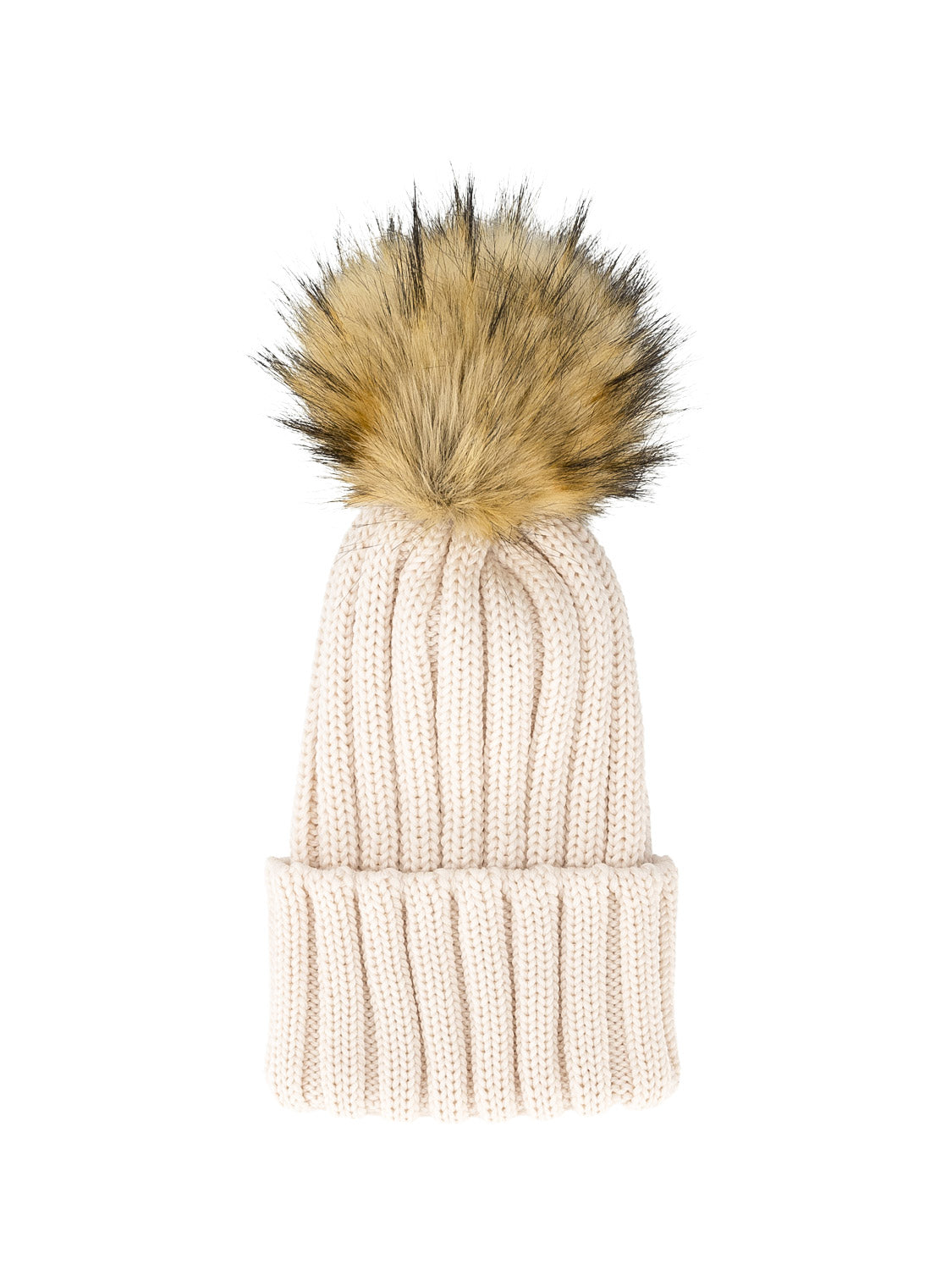 Catya Kids beanie Faux Fur Merino Wool White in White 6608950516-1.jpg | NICKIS.com