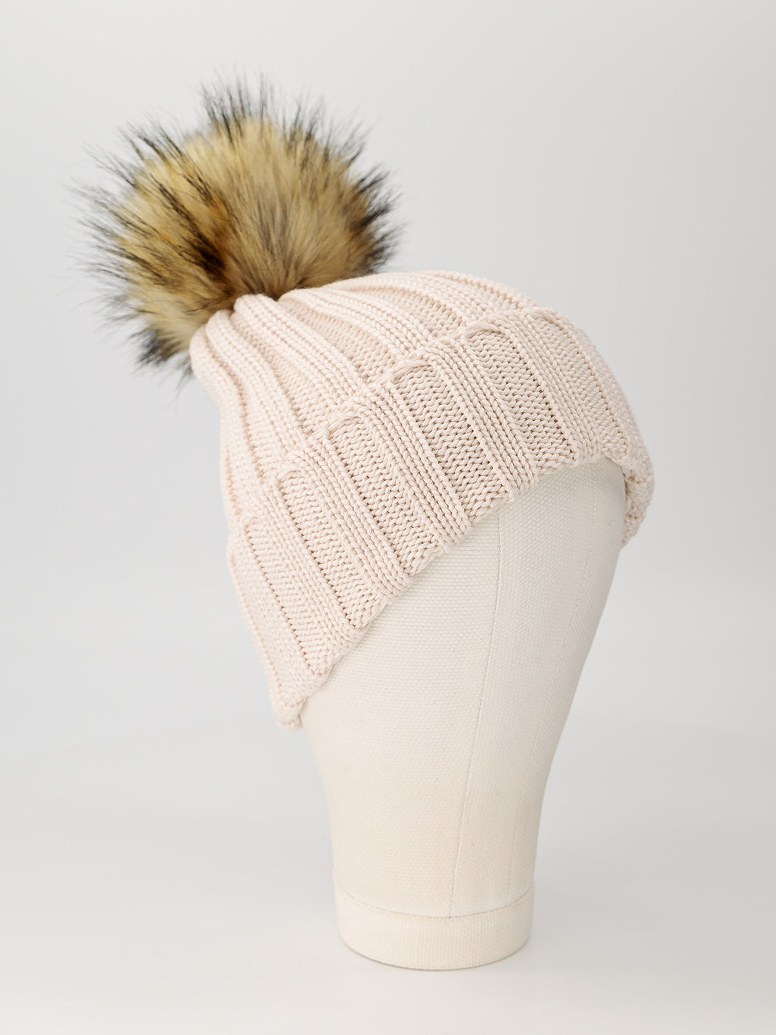 Catya Kids beanie Faux Fur Merino Wool White in White 6608950516-3.jpg | NICKIS.com