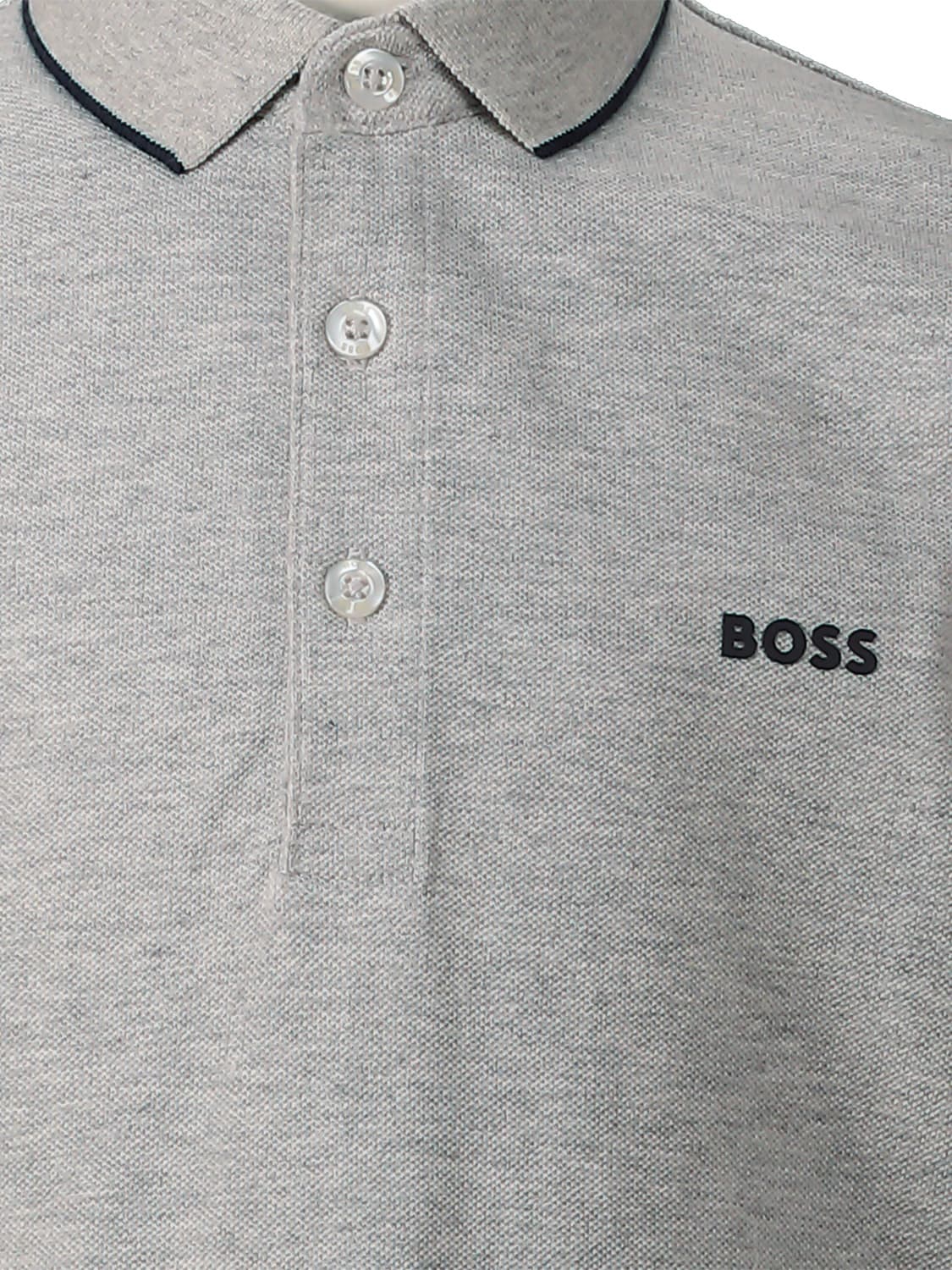 Boss Kids Polo Shirt Grey in Grey 6609026036-4.jpg | NICKIS.com