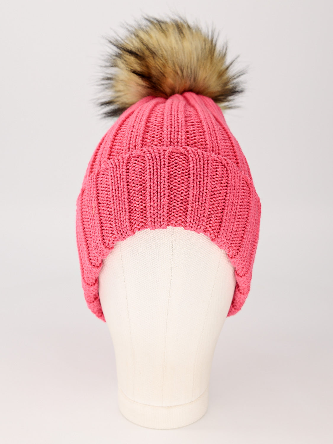 Catya Kids beanie Faux Fur Merino Wool Fuchsia in Fuchsia 6609026661-2.jpg | NICKIS.com