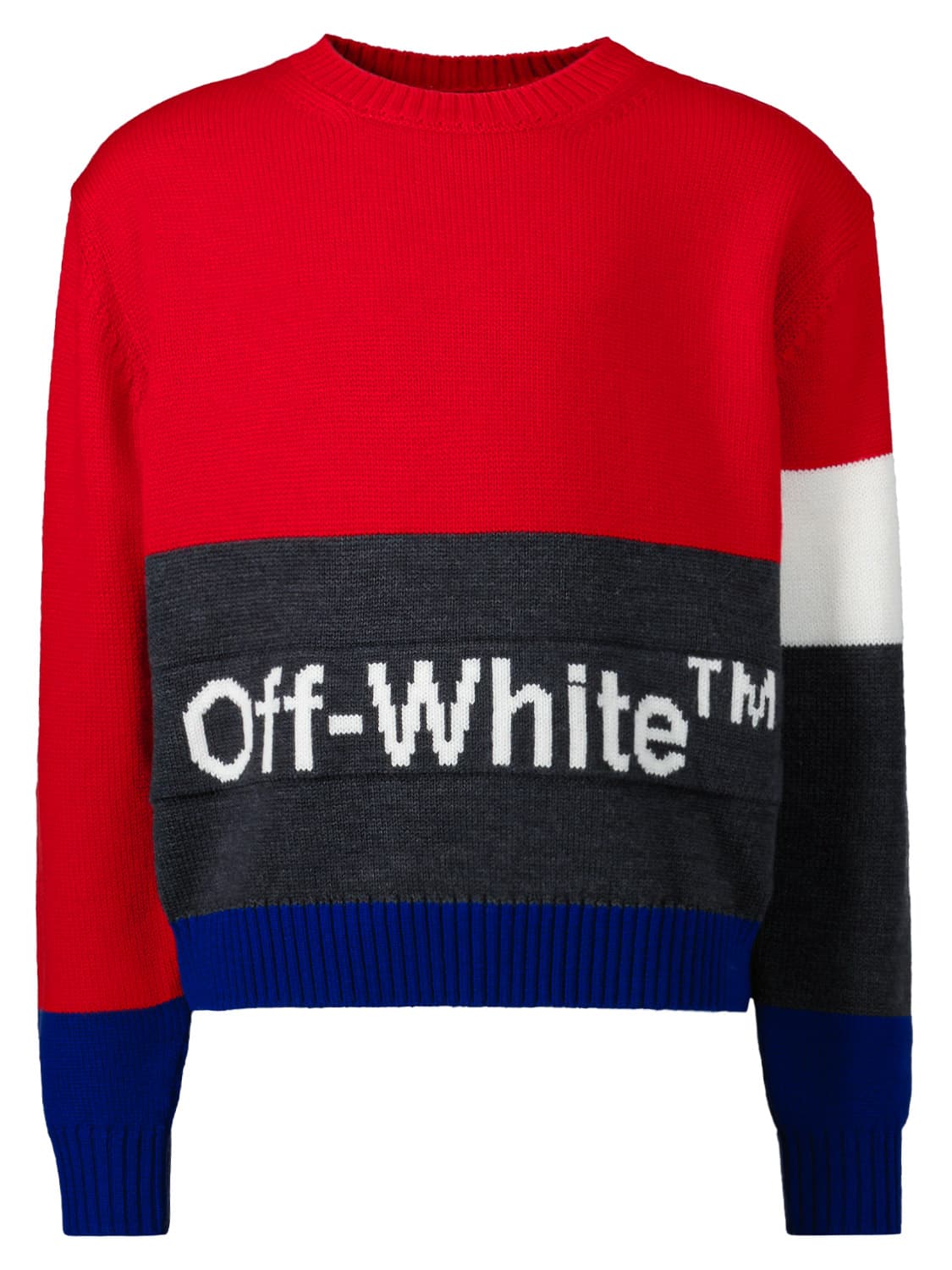 Off-White Kids Kids Sweaters Red in Red 6609091588-1.jpg | NICKIS.com