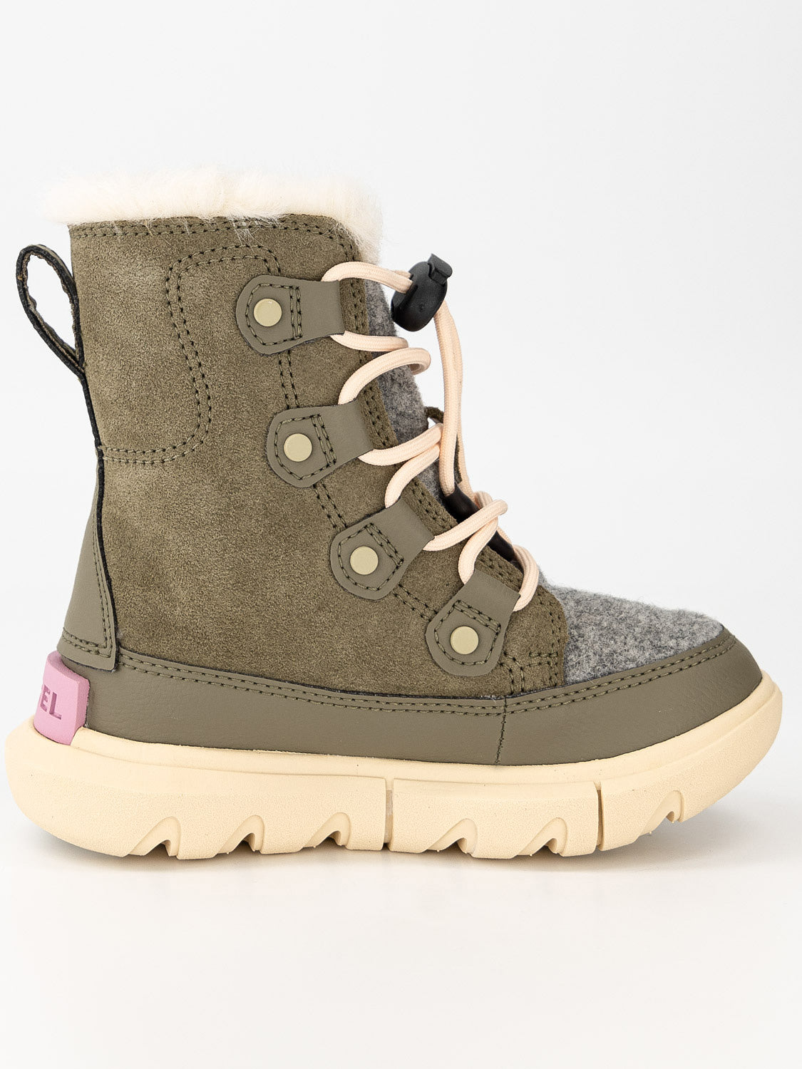 Sorel Kids Boots Childrens Sorel Explorer™ Lace WP Olive Green in Olive Green 6609261341-2.jpg | NICKIS.com